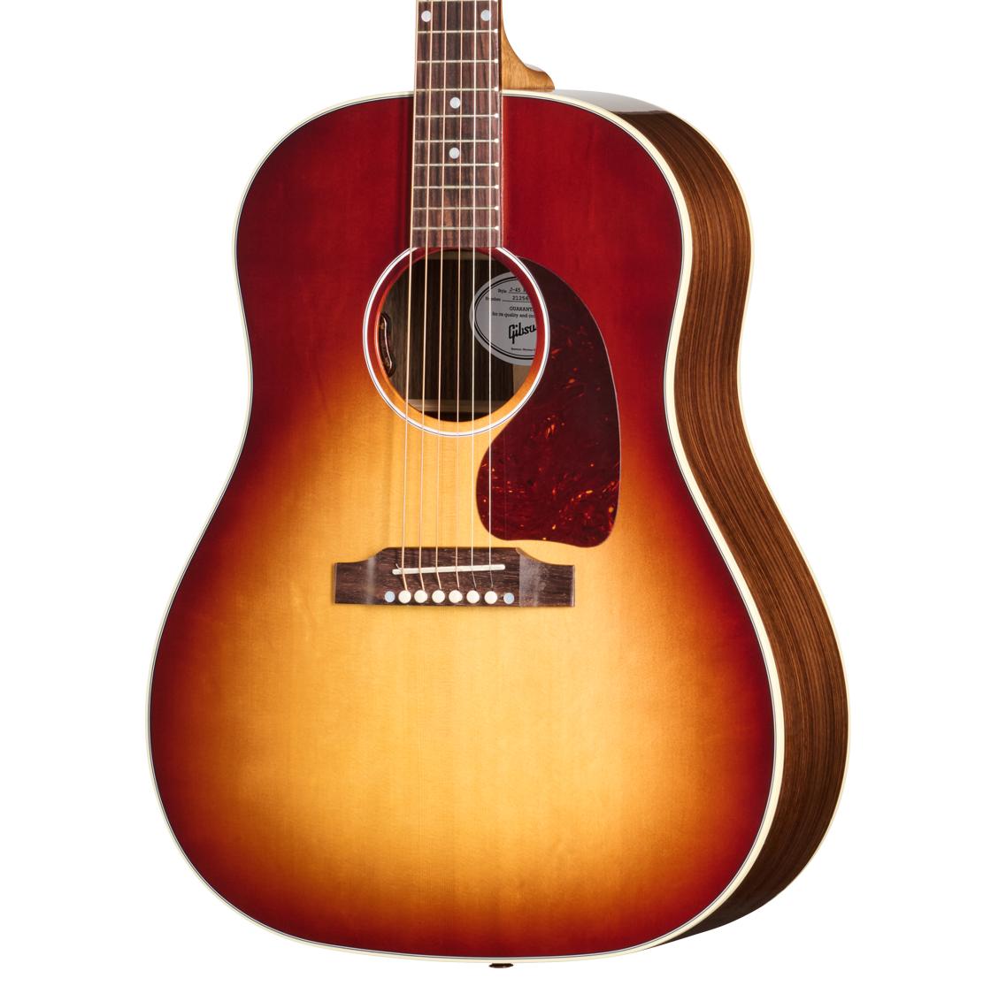 Gibson J-45 Standard Rosewood Electro Acoustic Guitar with Baggs HiFi DNA in Rosewood Burst - MCRS45RWHFRB_3_Front cropped.jpg