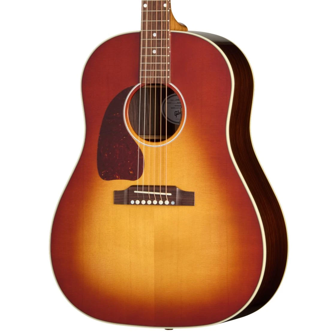 Gibson J-45 Standard Rosewood Left-handed Electro Acoustic Guitar with Baggs HiFi DNA in Rosewood Burst - MCRS45RWHFRBL_3_Front cropped.jpg