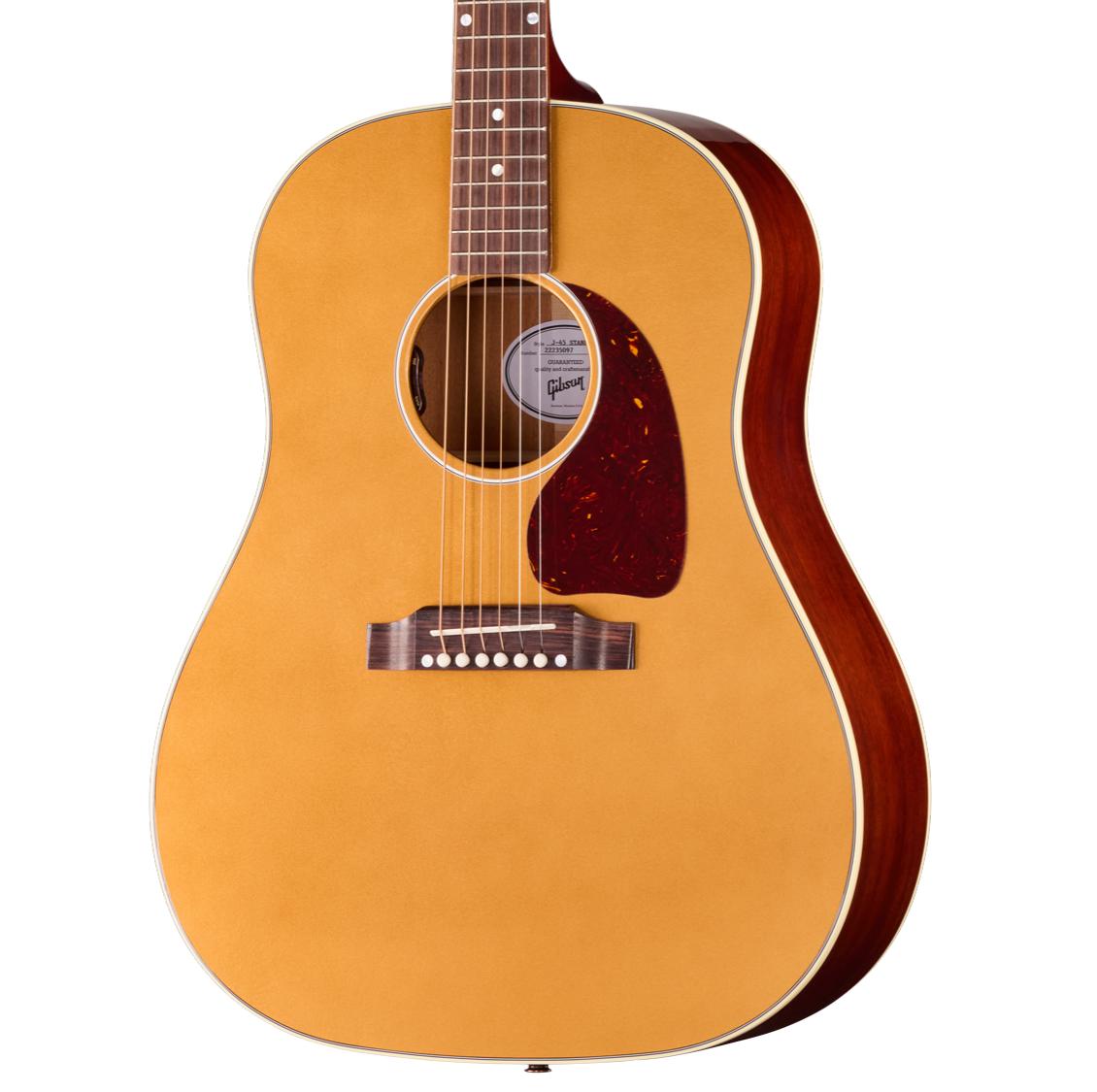 Gibson J-45 Standard Electro Acoustic Guitar with Baggs HiFi DNA in Gold Top - MCRS45HFGT_3_Front cropped.jpg