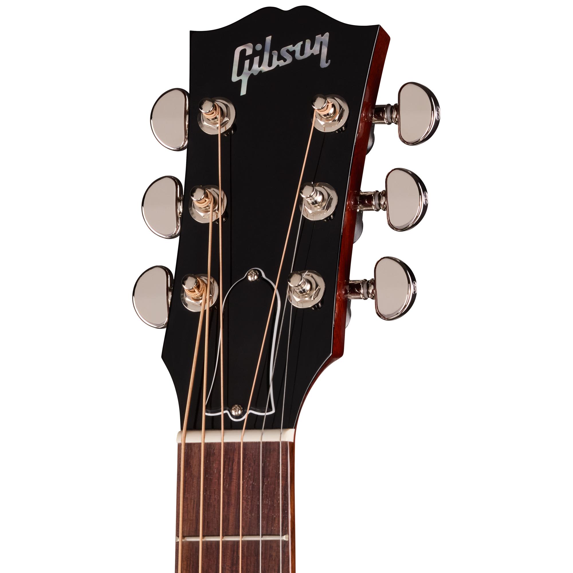 Gibson J-45 Standard Electro Acoustic Guitar with Baggs HiFi DNA in Gold Top - MCRS45HFGT_5_Headstock.jpg