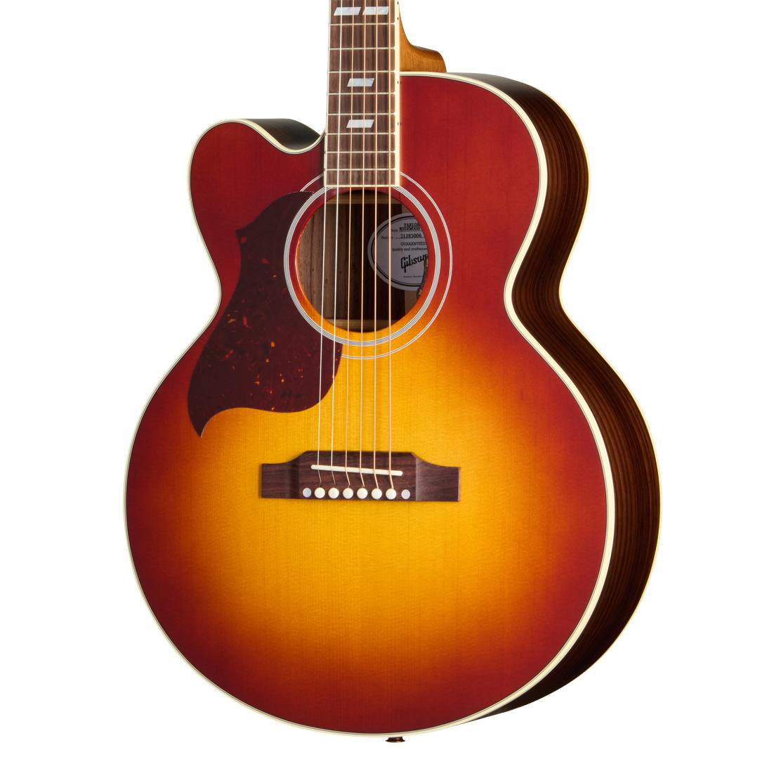 Gibson Parlour Rosewood EC Left-handed Electro Acoustic Guitar with Baggs HiFi DNA in Rosewood Burst - MCSBPRCHFRBL_3_Front cropped.jpg