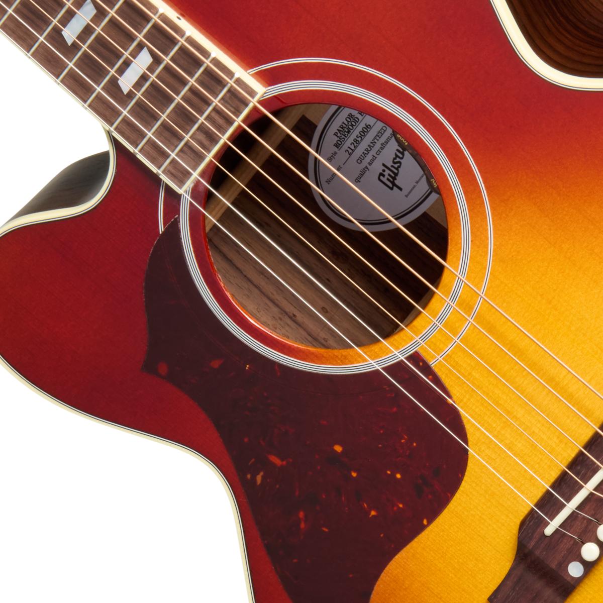 Gibson Parlour Rosewood EC Left-handed Electro Acoustic Guitar with Baggs HiFi DNA in Rosewood Burst - MCSBPRCHFRBL_7_SoundHole-1200x1200-28e5ebb.jpg