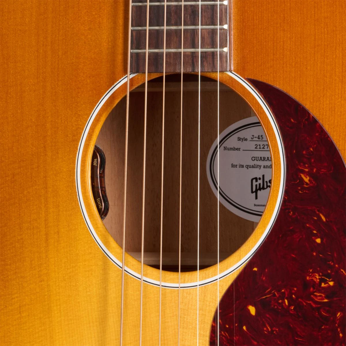 Gibson J-45 Standard Electro Acoustic Guitar with Baggs HiFi DNA in Heritage Cherry Sunburst - MCRS45HFHCS_Preamp-1200x1200-28e5ebb.jpg