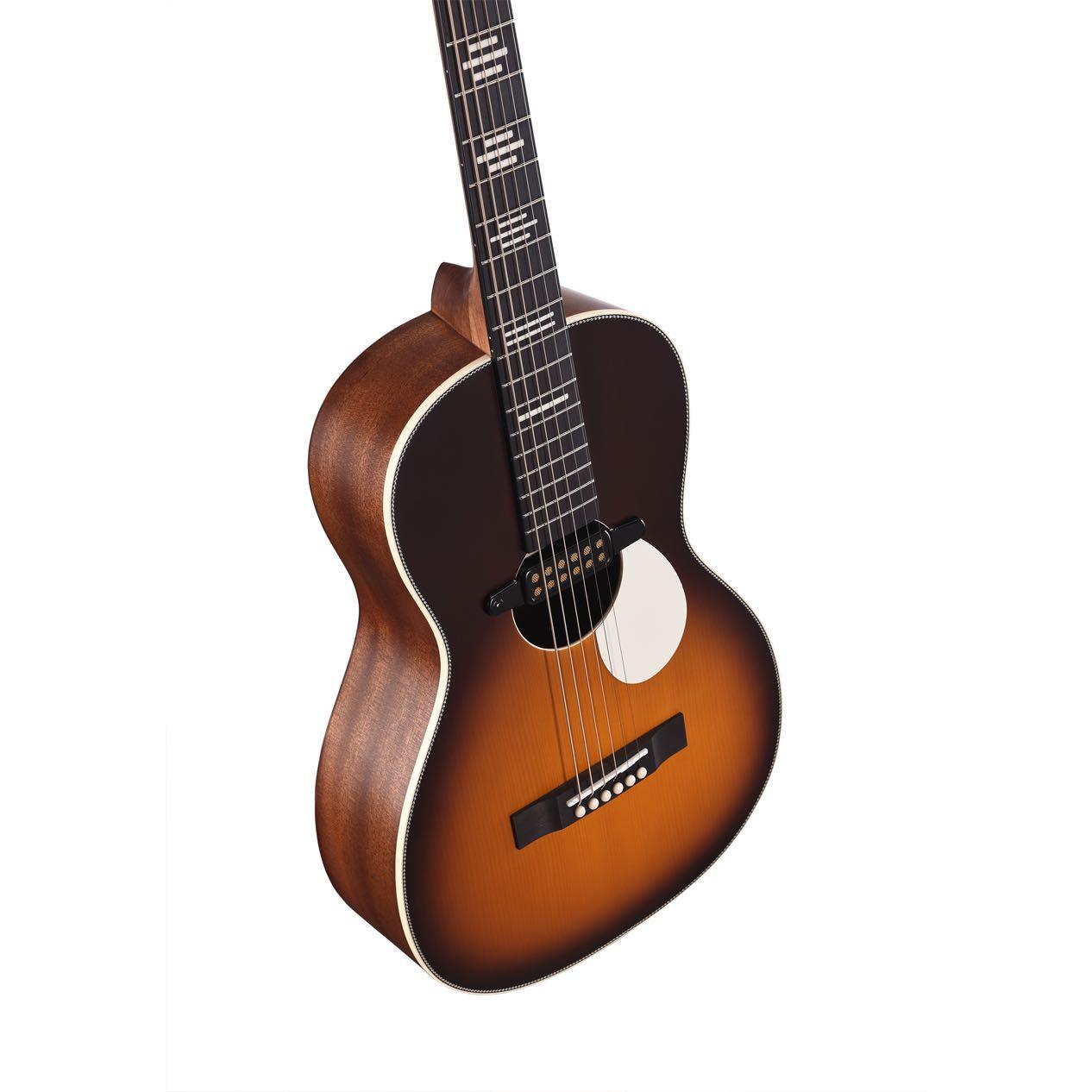 Recording King Dirty 30s Single 0 Parlour Electro Acoustic Guitar in Vintage Burst - RP-30-7E-VB-6.jpg
