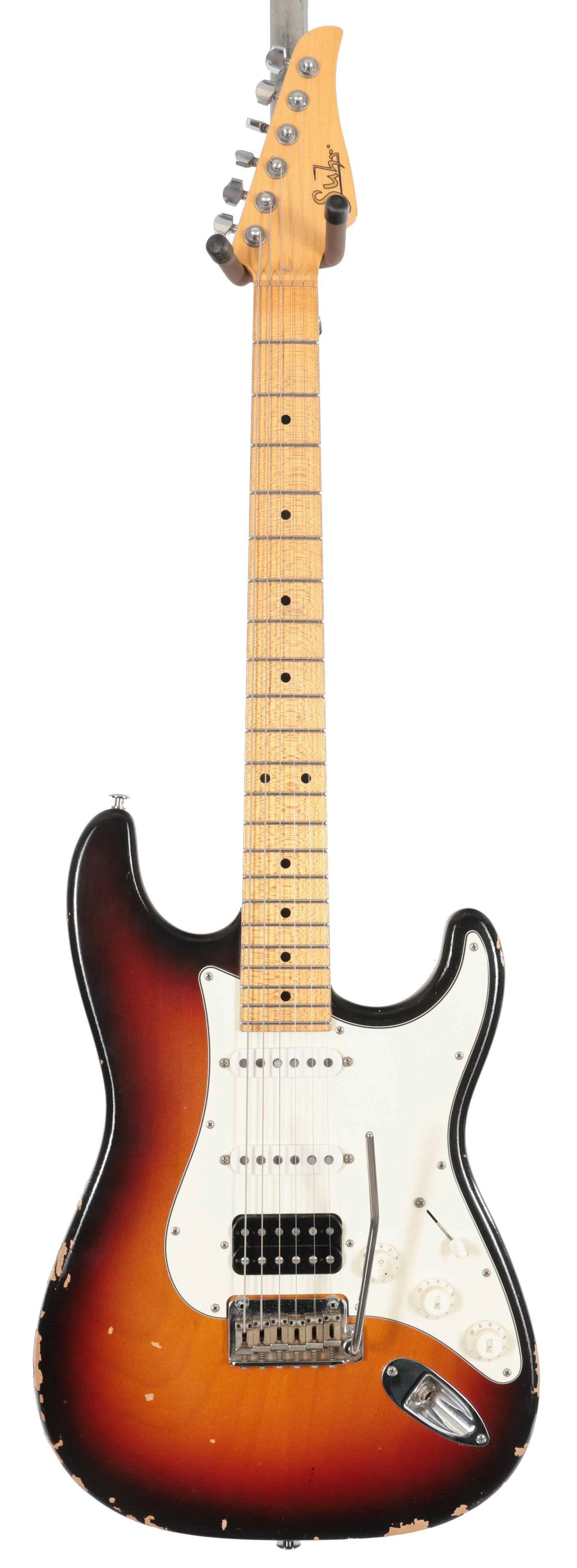 Second Hand Suhr Classic S HSS Electric Guitar In Relic Sunburst #638 - SH-114-2638 (3).jpg