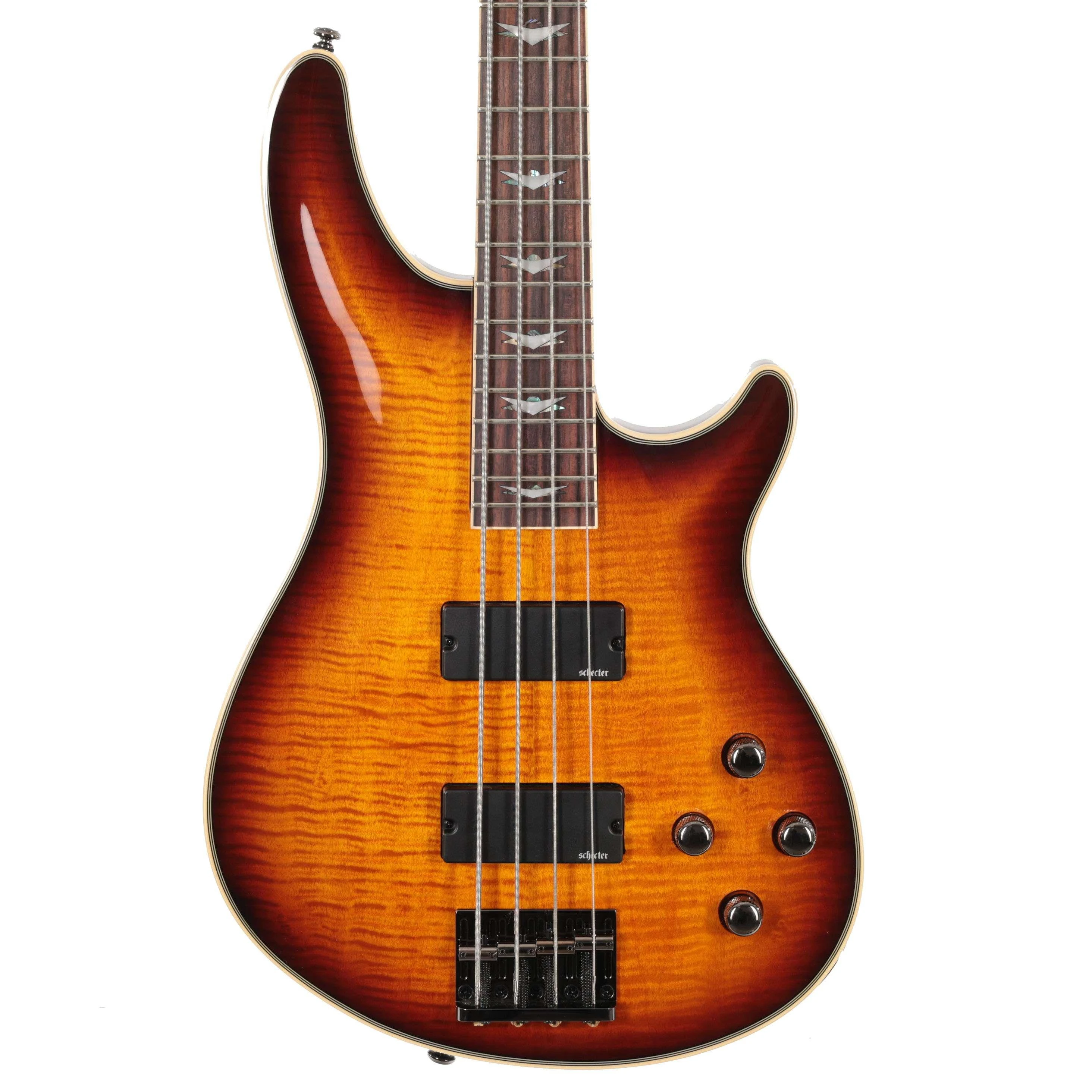 Second Hand Schecter Omen Extreme-4 In Vintage Sunburst #142 - SH-91-0142 (2).jpg