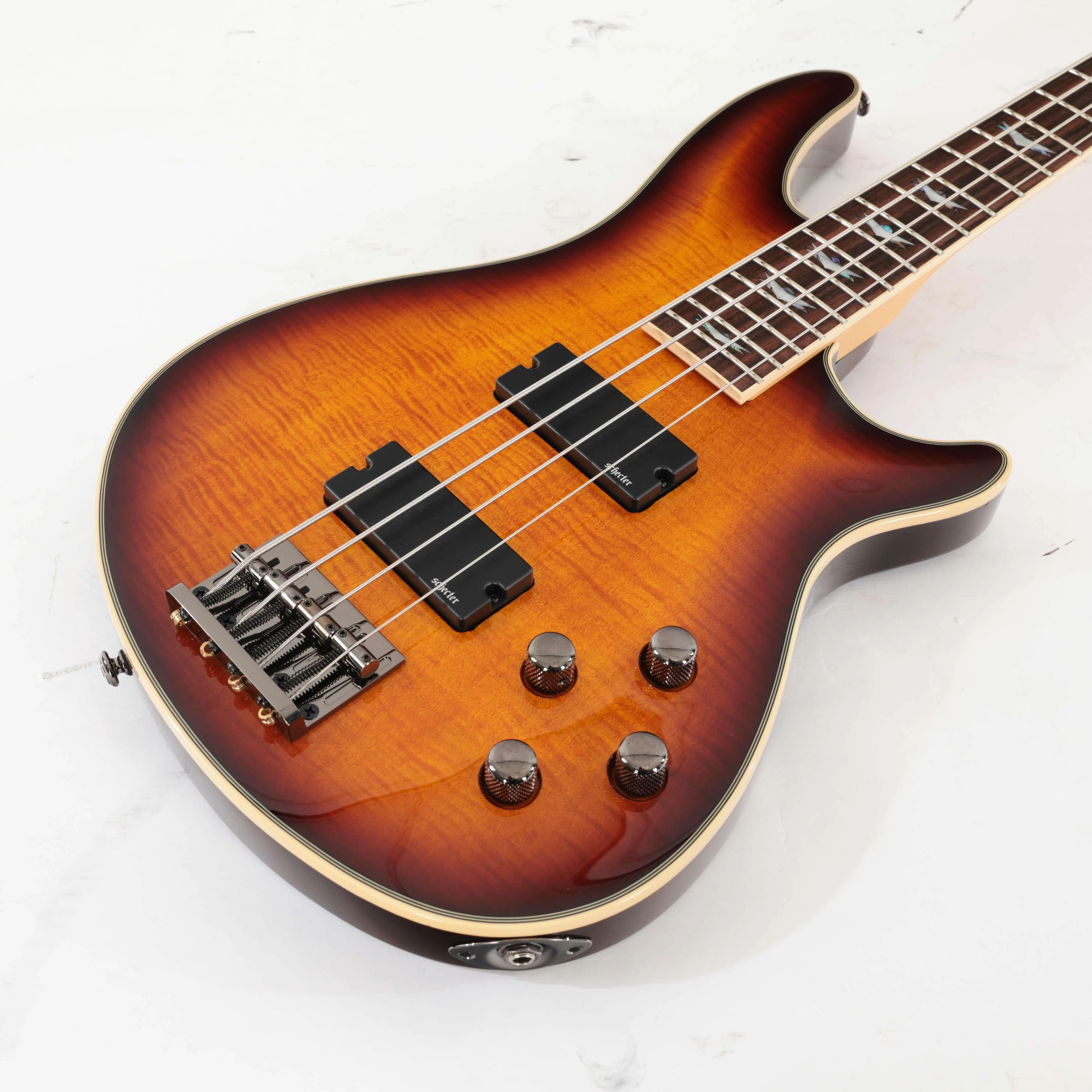 Second Hand Schecter Omen Extreme-4 In Vintage Sunburst #142 - SH-91-0142 (7).jpg