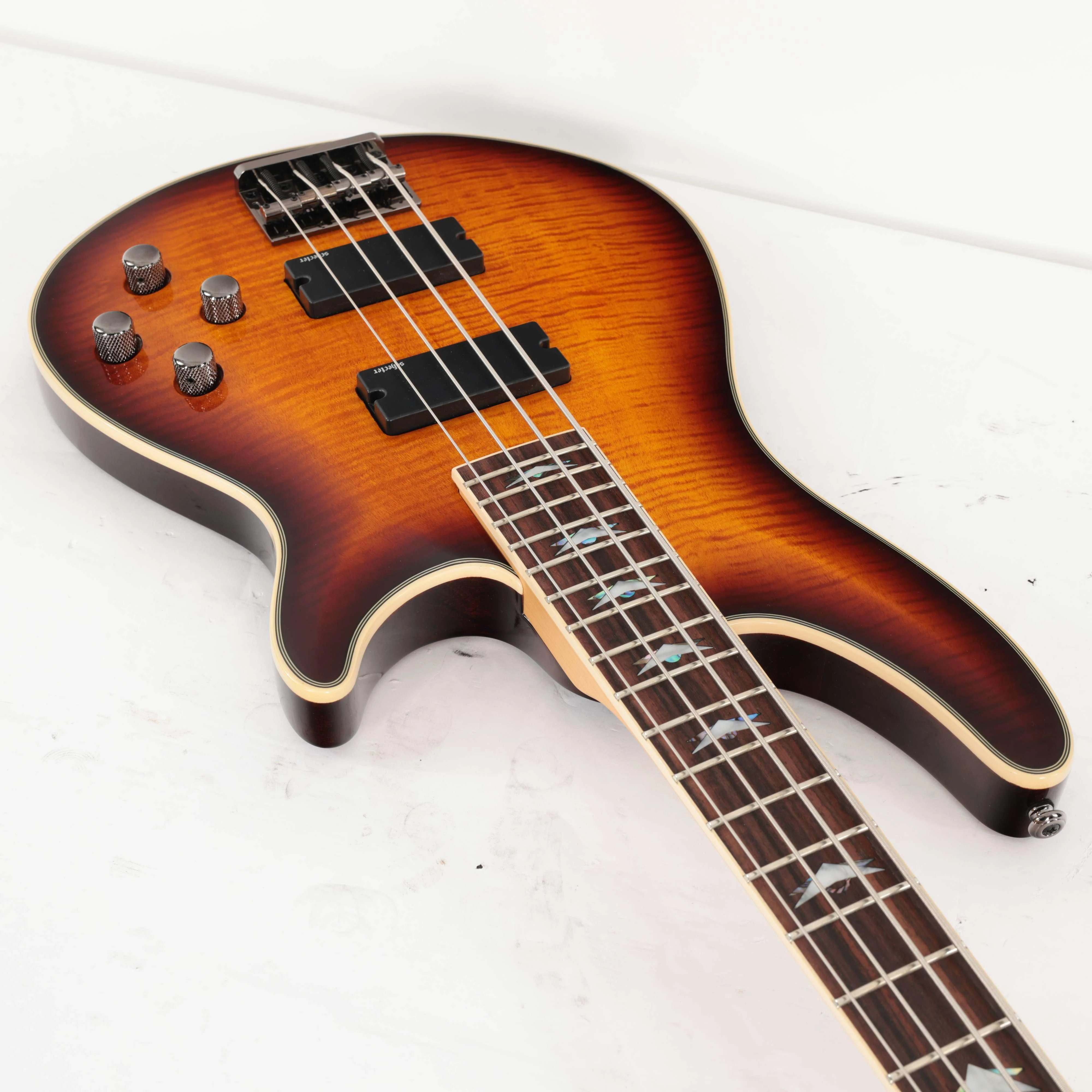 Second Hand Schecter Omen Extreme-4 In Vintage Sunburst #142 - SH-91-0142 (10).jpg