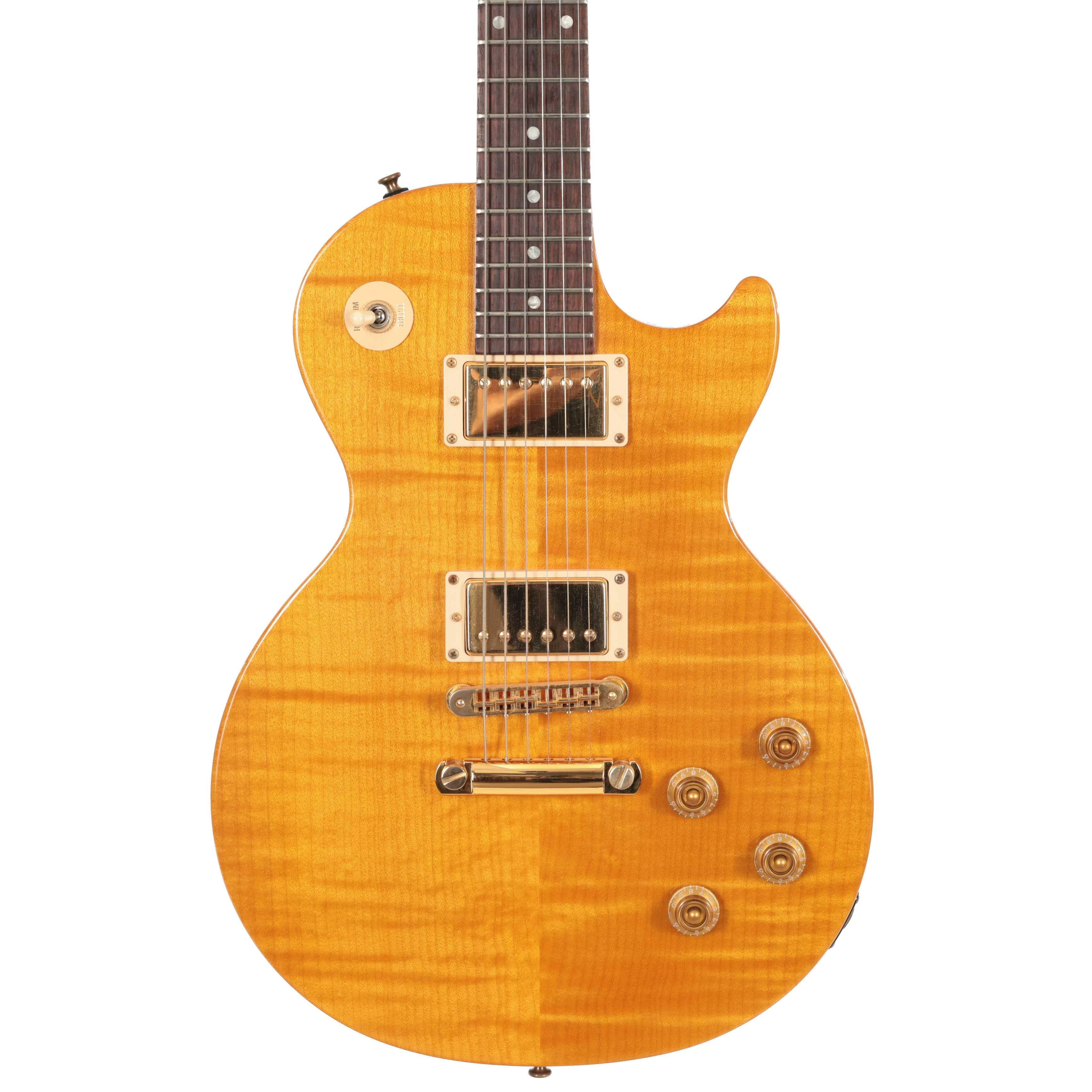 Second Hand Gibson Les Paul Junior Special Plus Electric Guitar In Transparent Amber #174 - SH-221-0174 (2).jpg
