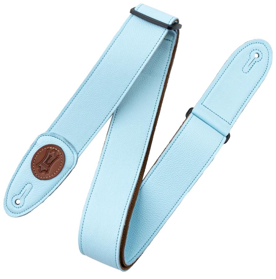 Levys Signature Tri Glide Garment Leather Powder Blue w Suede Back Guitar Strap - MSS7G-SBL (3).jpg