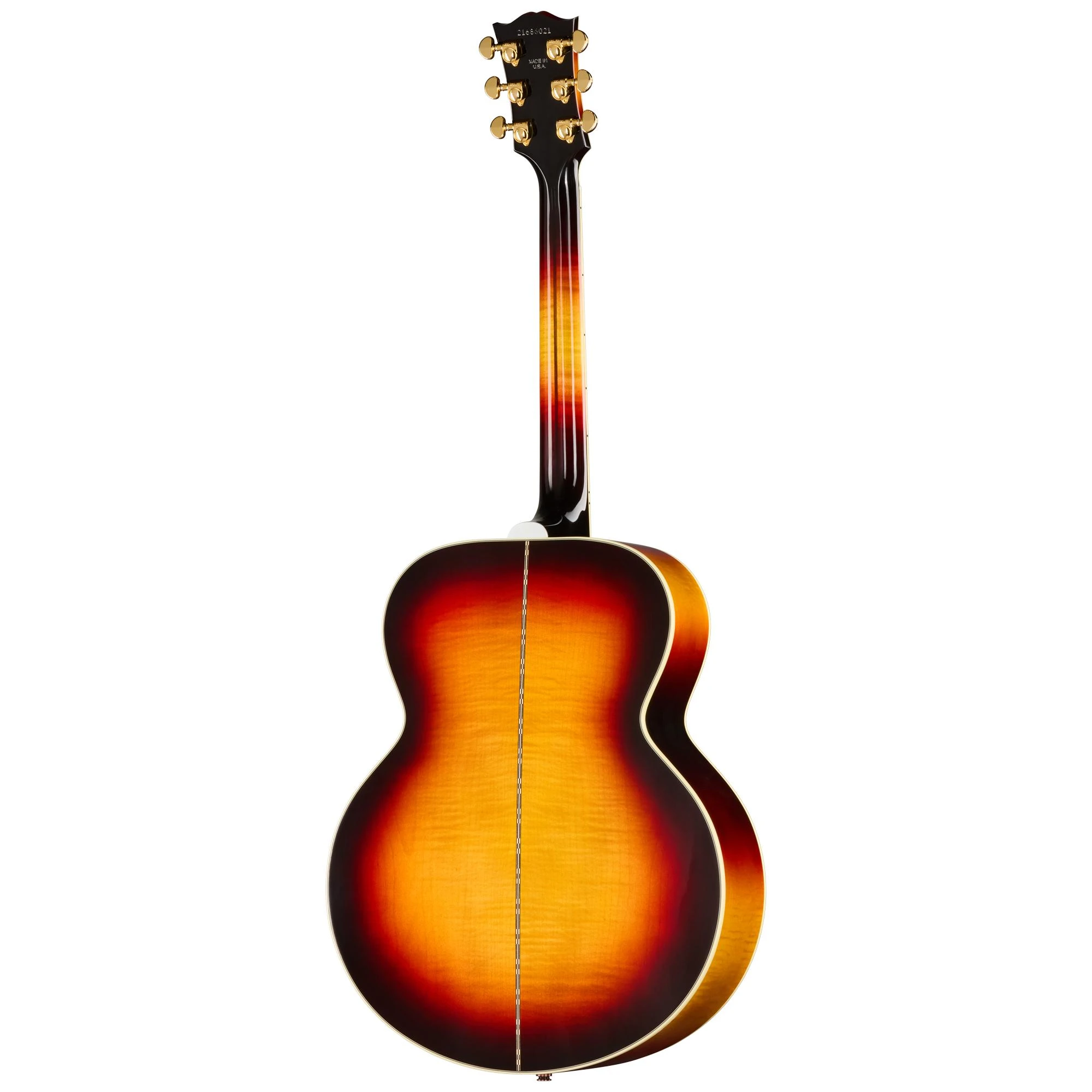 Gibson SJ-200 Standard Electro Acoustic Guitar with Baggs HiFi DNA in Tri-Burst - MCJB20HFTB_Reshoot_4_Back.jpg