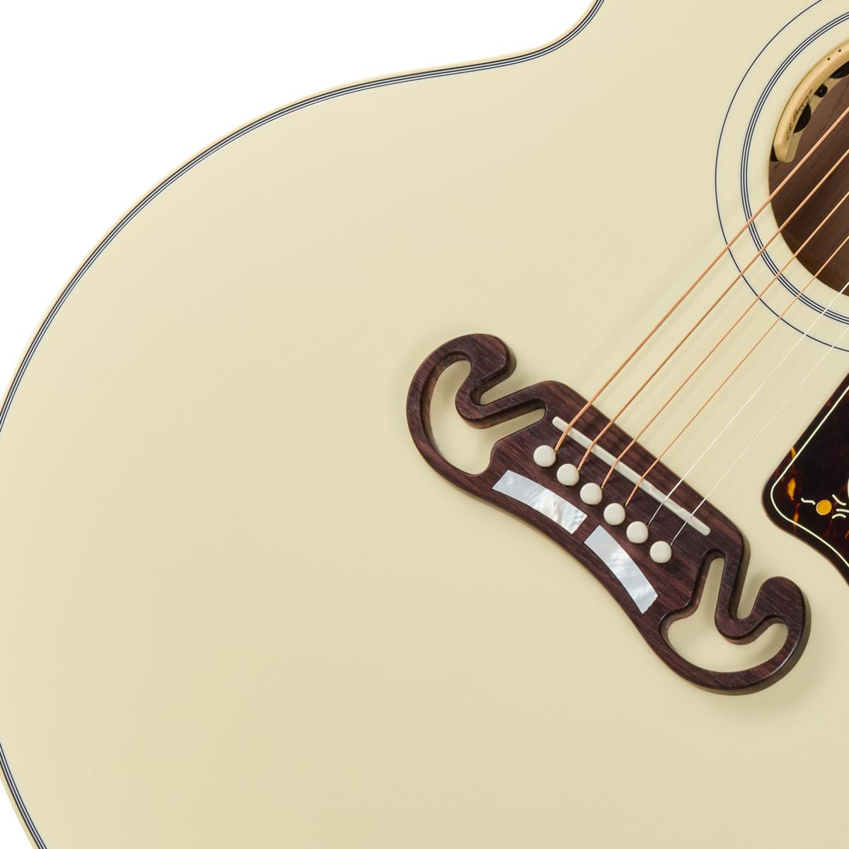 Gibson SJ-200 Standard Electro Acoustic Guitar with Baggs HiFi DNA in Classic White - MCJB20HFCW_8_Bridge-1200x1200-28e5ebb.jpg