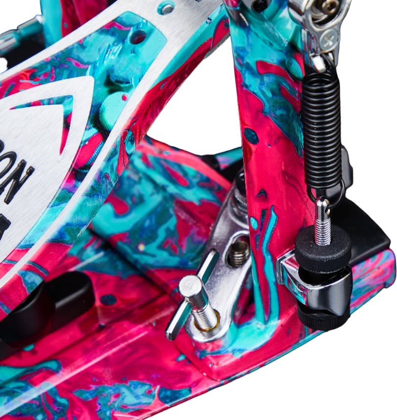 Iron Cobra 900 Marble Coral Swirl Power Glide Single Pedal with Carrying Case - HP900PMCS-HP900PMCS_Spring_Tight.jpg