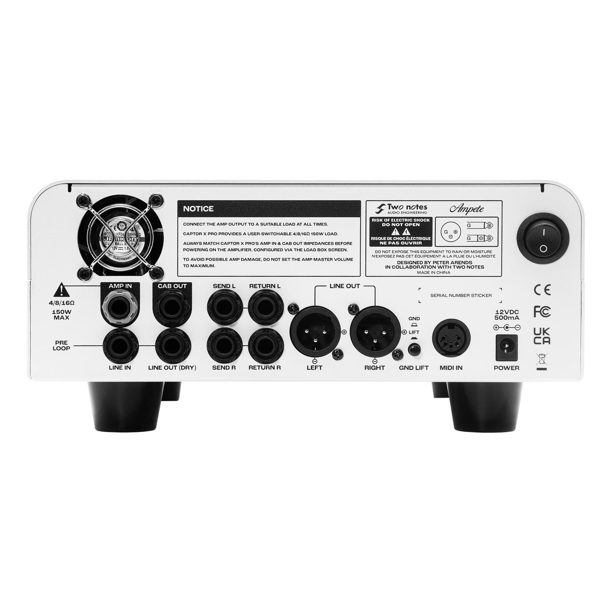 Two Notes Torpedo Captor X Pro Loadbox, Attenuator & Stereo DI - TNCAPTORXPRO-Back.jpg
