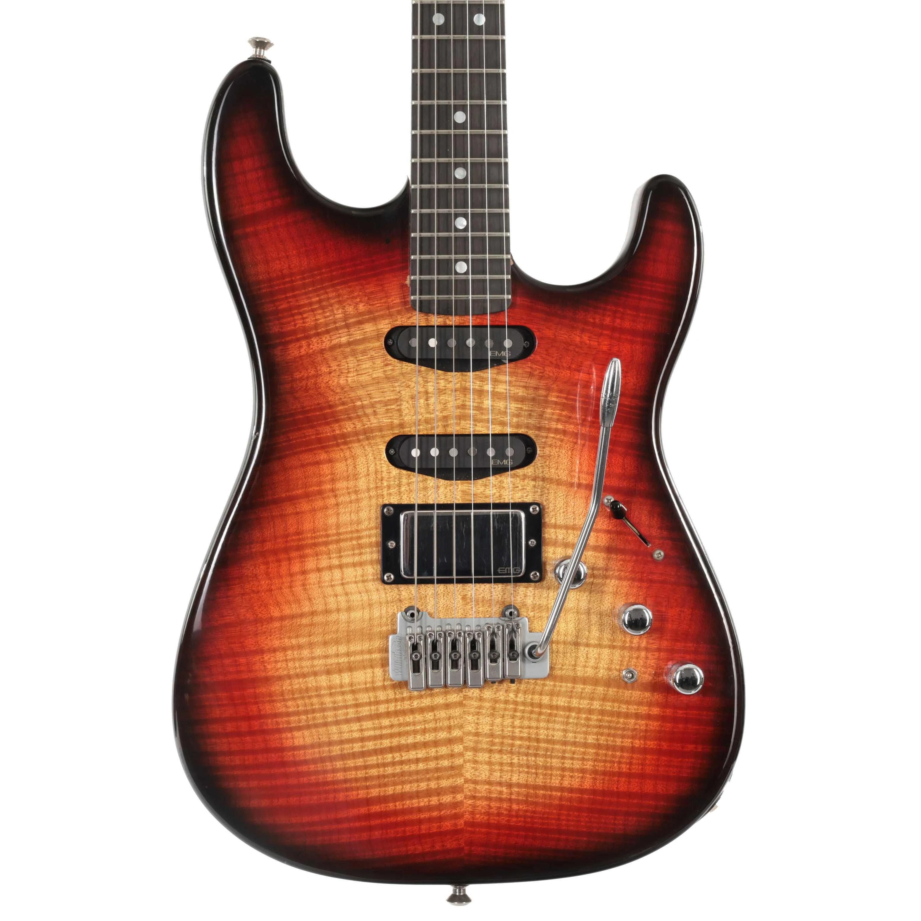 Second Hand Valley Arts Custom Pro HSS Electric Guitar In 3 Tone Sunburst #855 - SH-197-0855 (2).jpg