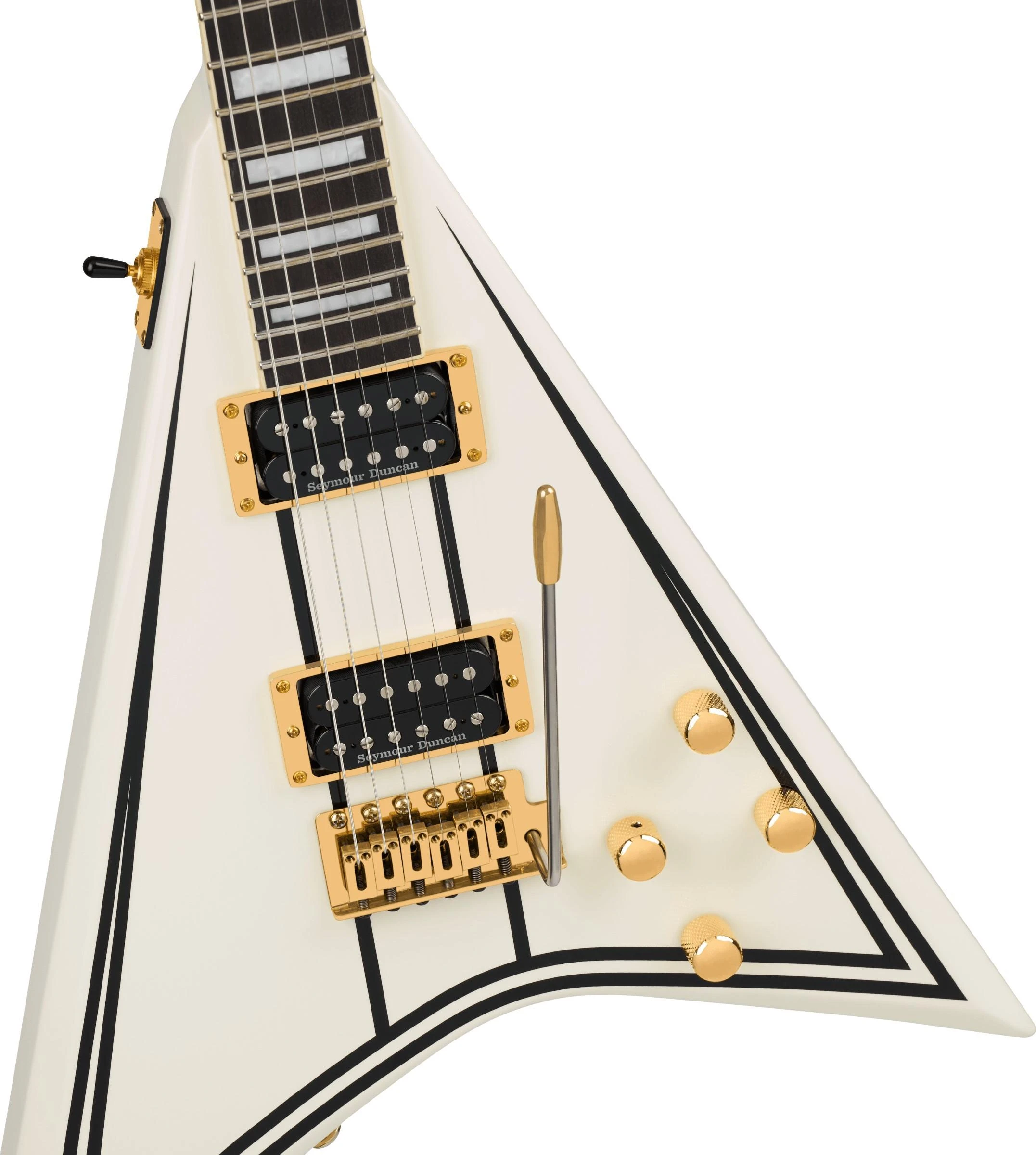 Jackson Limited Edition Legend Series Randy Rhoads CD1 Electric Guitar in Vintage White with Black Pinstripes - 2910249876-Detail.jpg