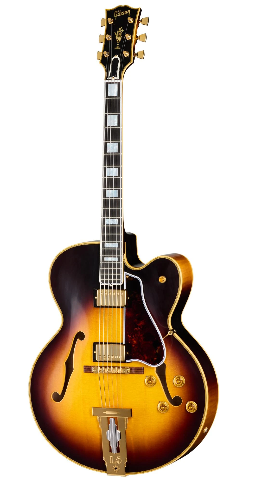 Gibson Custom 1957 L-5CES Reissue Hollow Body Electric Guitar in Vintage Sunburst - 57L5CESVOVSGH1_3_Front.jpg