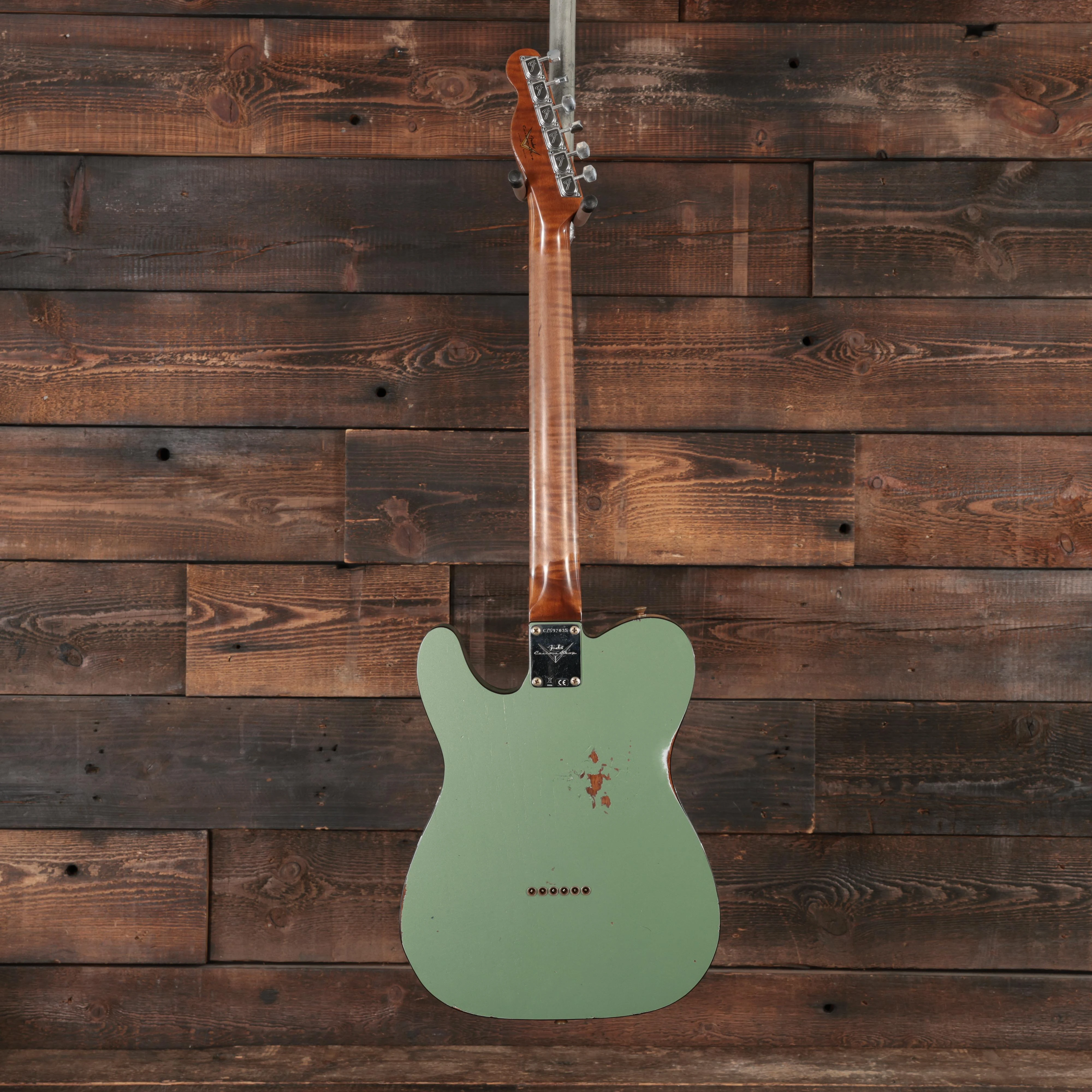 Fender Custom Shop Limited Edition '72 Telecaster Custom Thinline Relic in Sage Green Metallic - CZ592035 (5).JPG