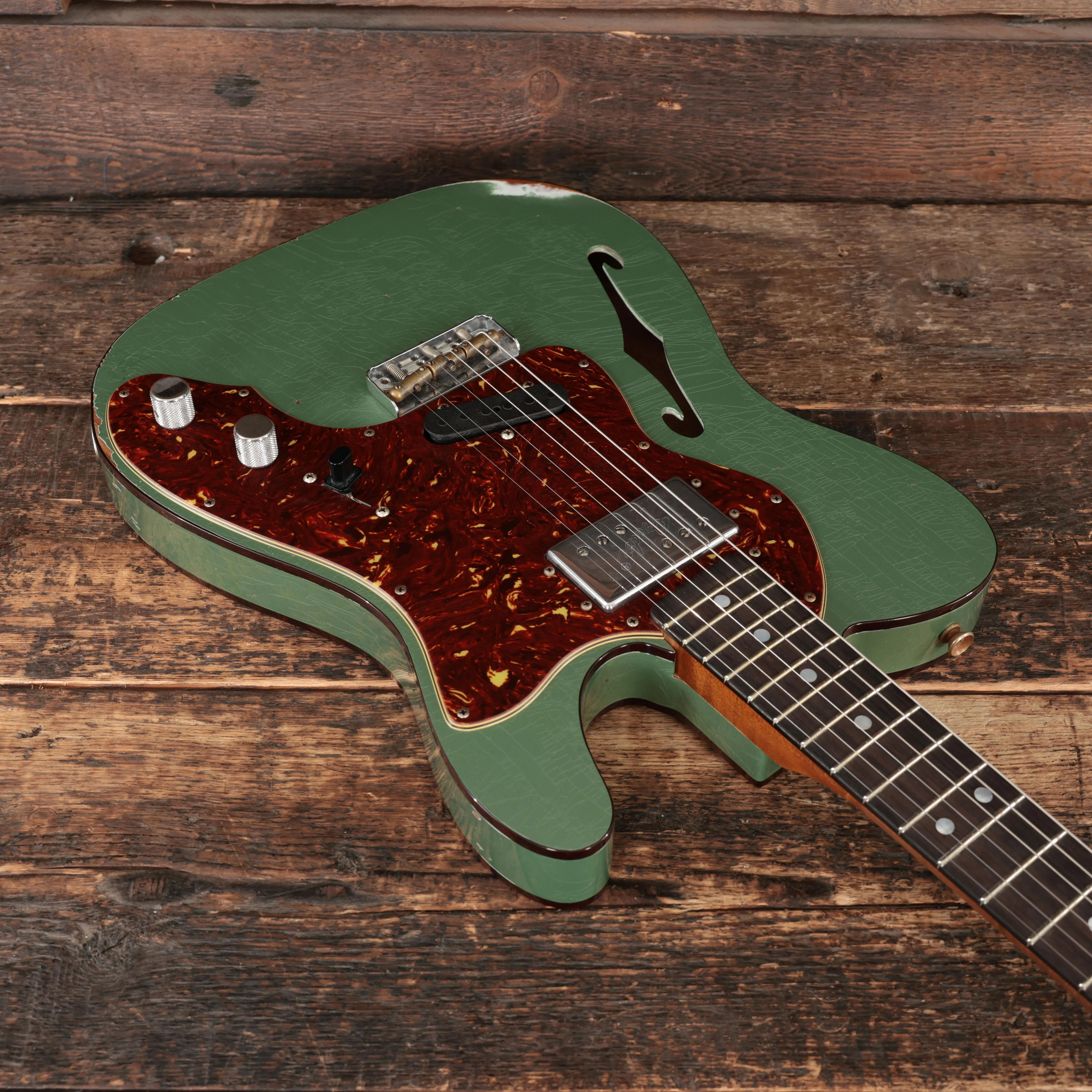 Fender Custom Shop Limited Edition '72 Telecaster Custom Thinline Relic in Sage Green Metallic - CZ592035 (15).JPG