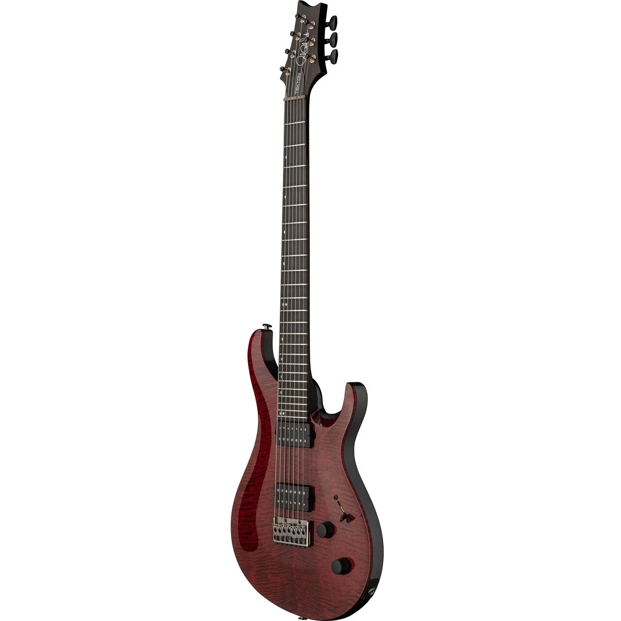 PRS Tekton SVN 7-String Electric Guitar in Bloodstone Red - 1178941D-Angle.jpg