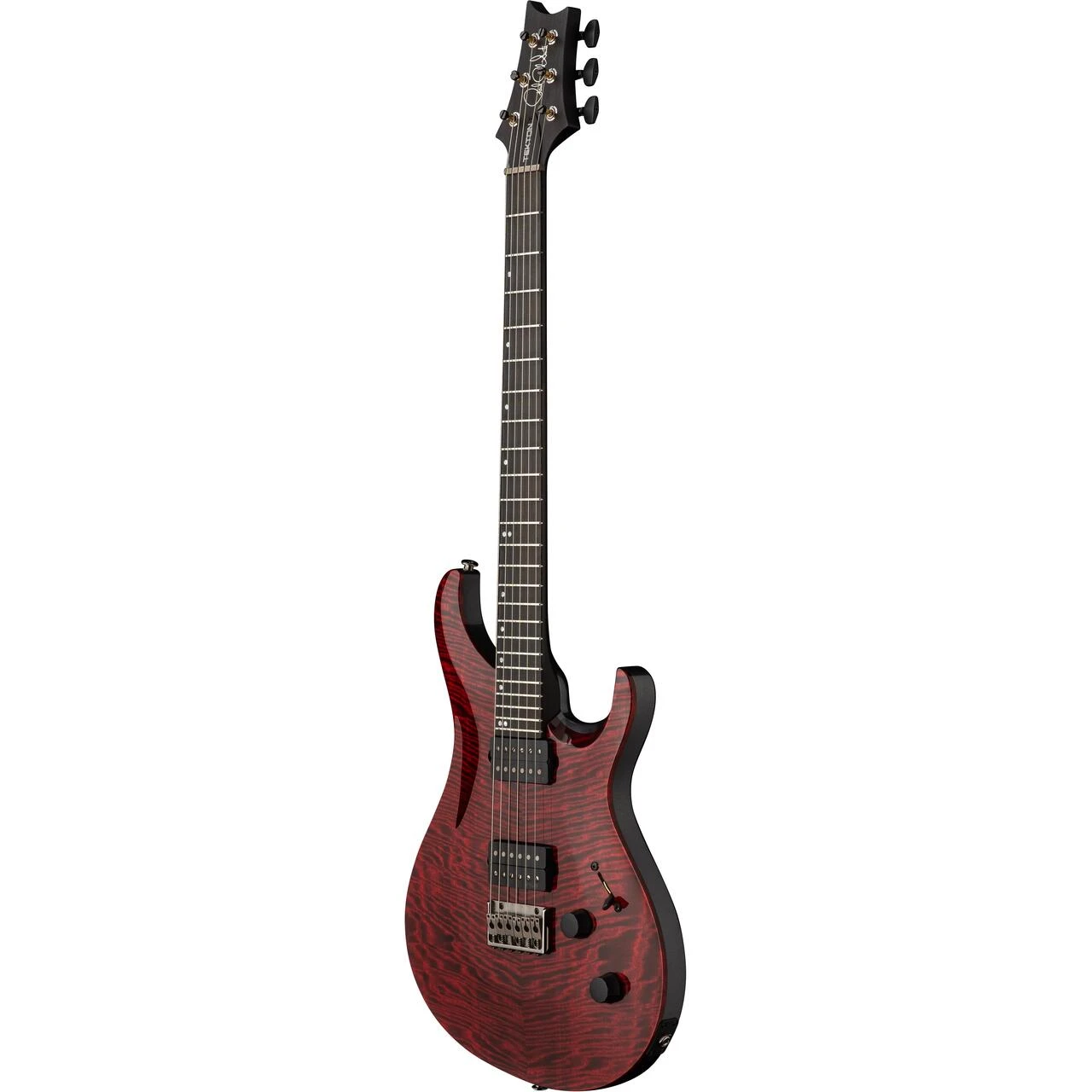 PRS Tekton Hardtail Electric Guitar in Bloodstone Red - 1178921D-Angle.jpg