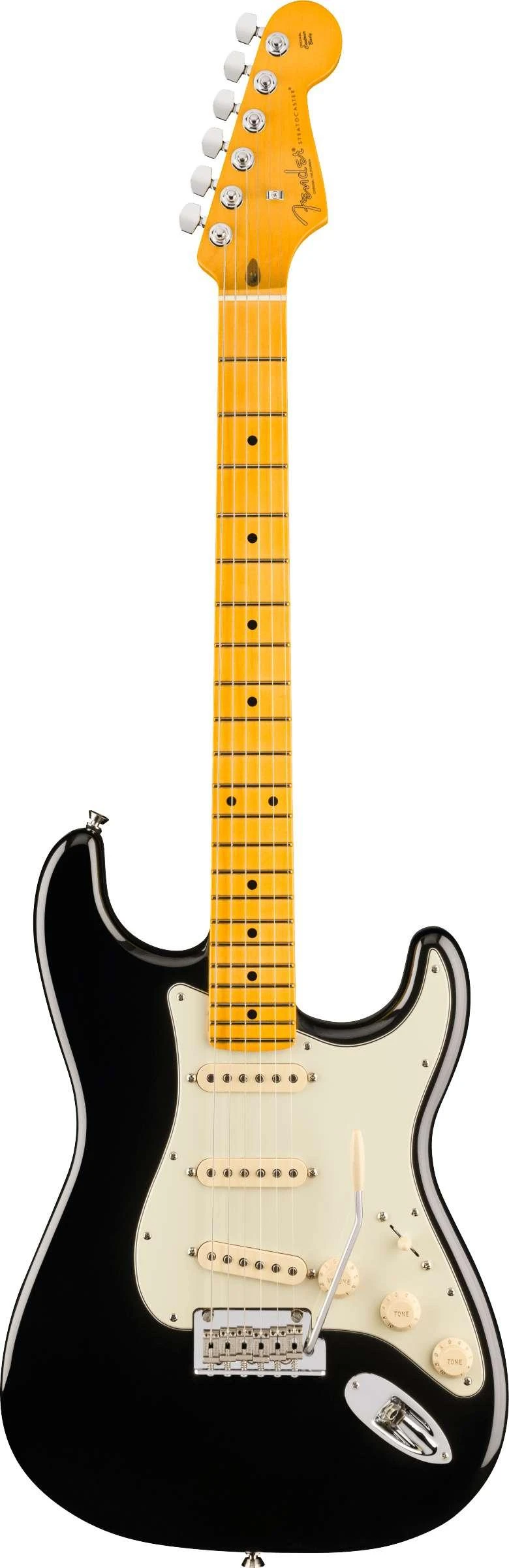 Fender American Professional Stratocaster Electric Guitar in Black, Maple Fingerboard - 0111112706 (4).jpg