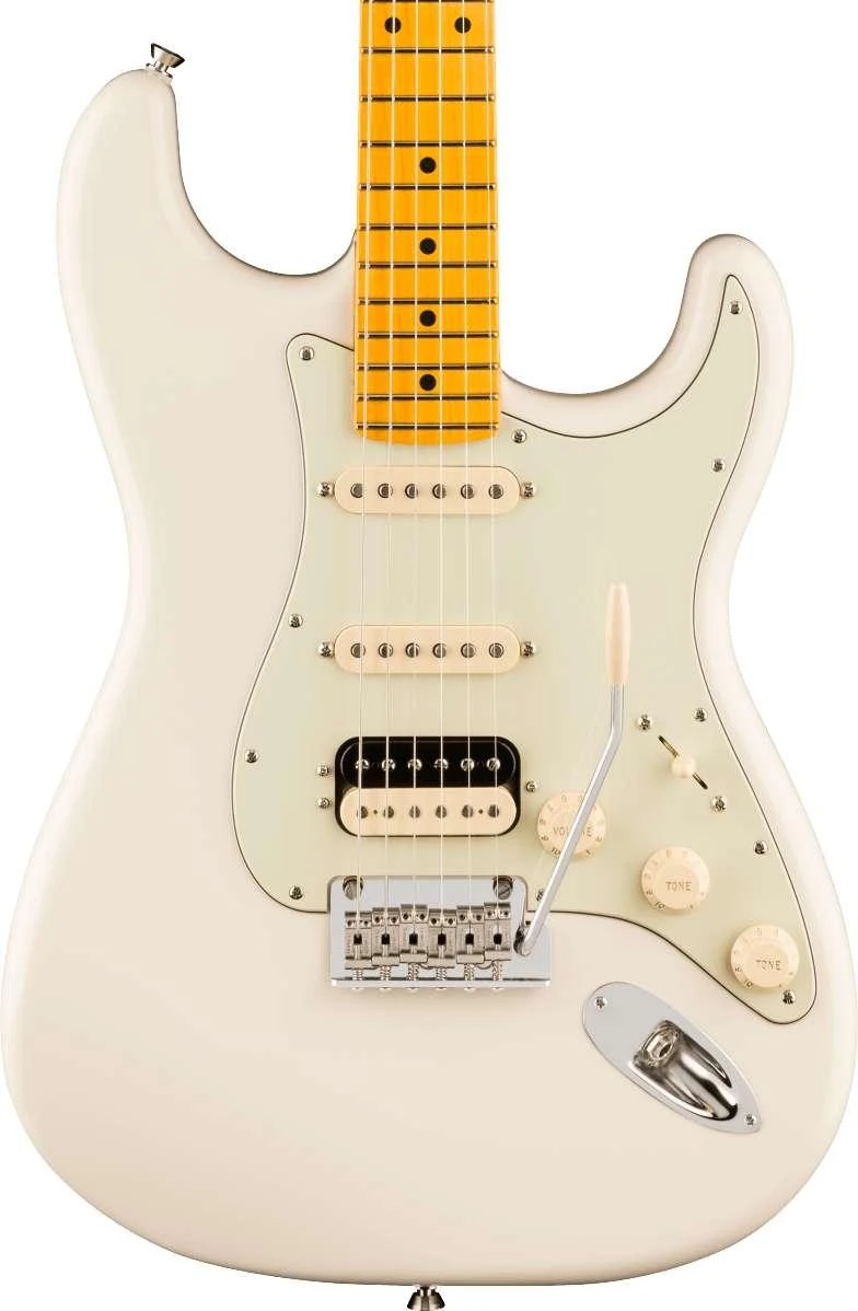 Fender American Professional Stratocaster HSS Electric Guitar in Olympic White, Maple Fingerboard - 0111122705 (1).jpg