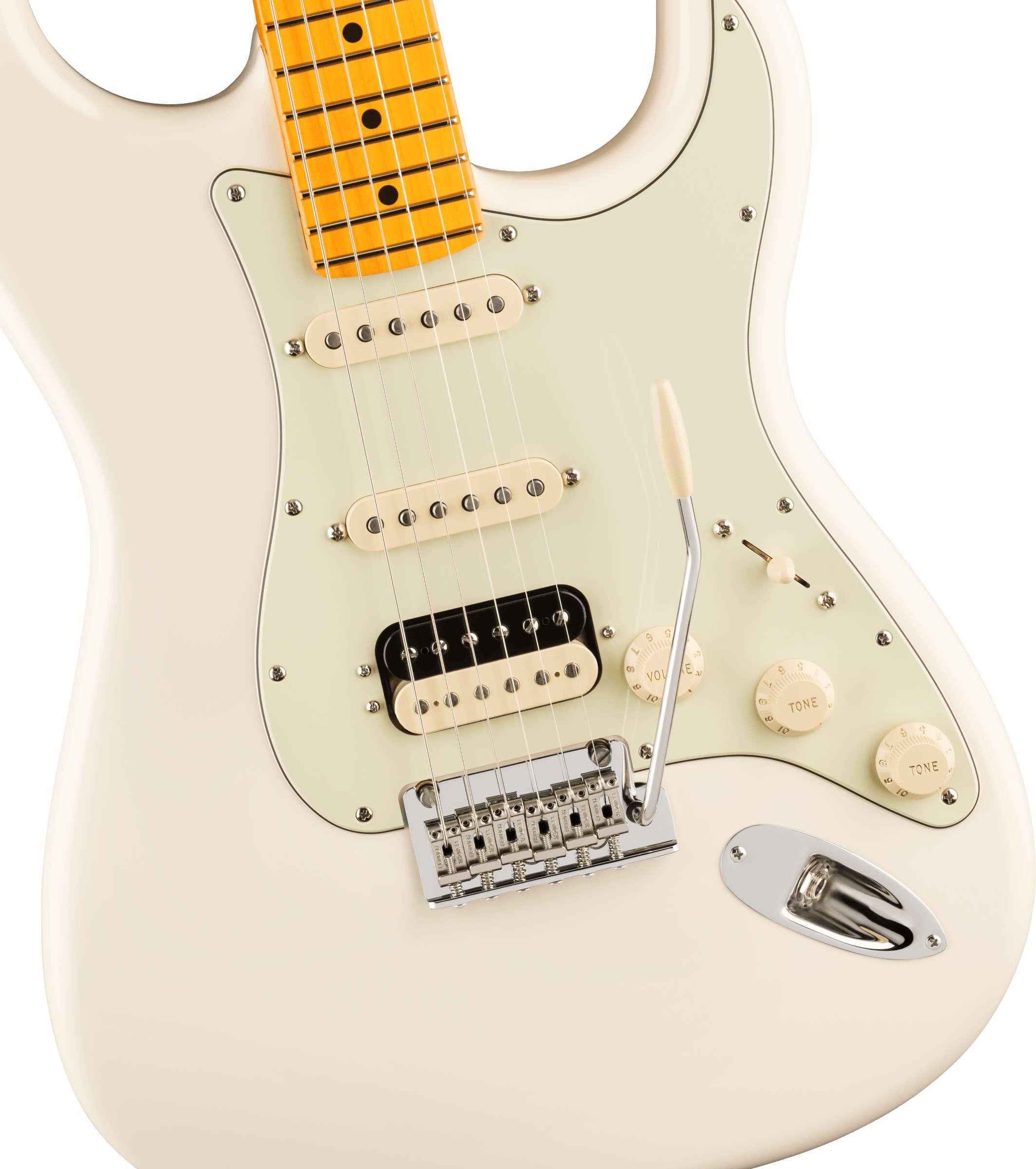 Fender American Professional Stratocaster HSS Electric Guitar in Olympic White, Maple Fingerboard - 0111122705 (4).jpg