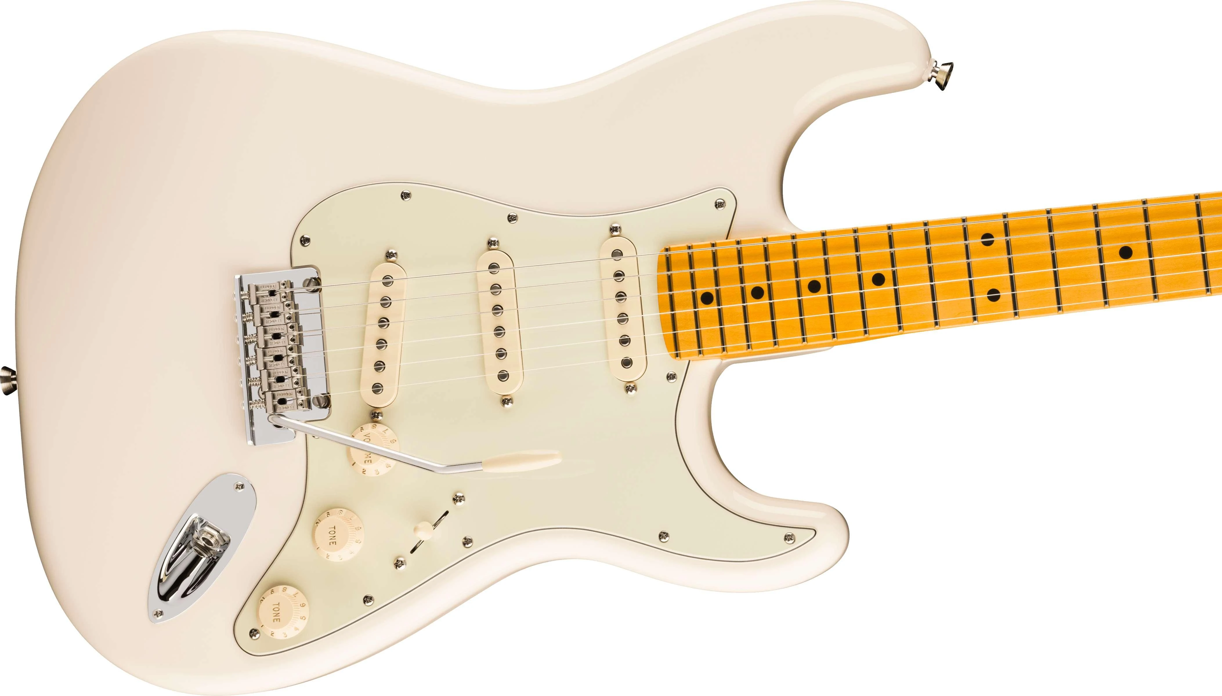 Fender American Professional Stratocaster Electric Guitar in Olympic White, Maple Fingerboard - 0111112705 (2).jpg