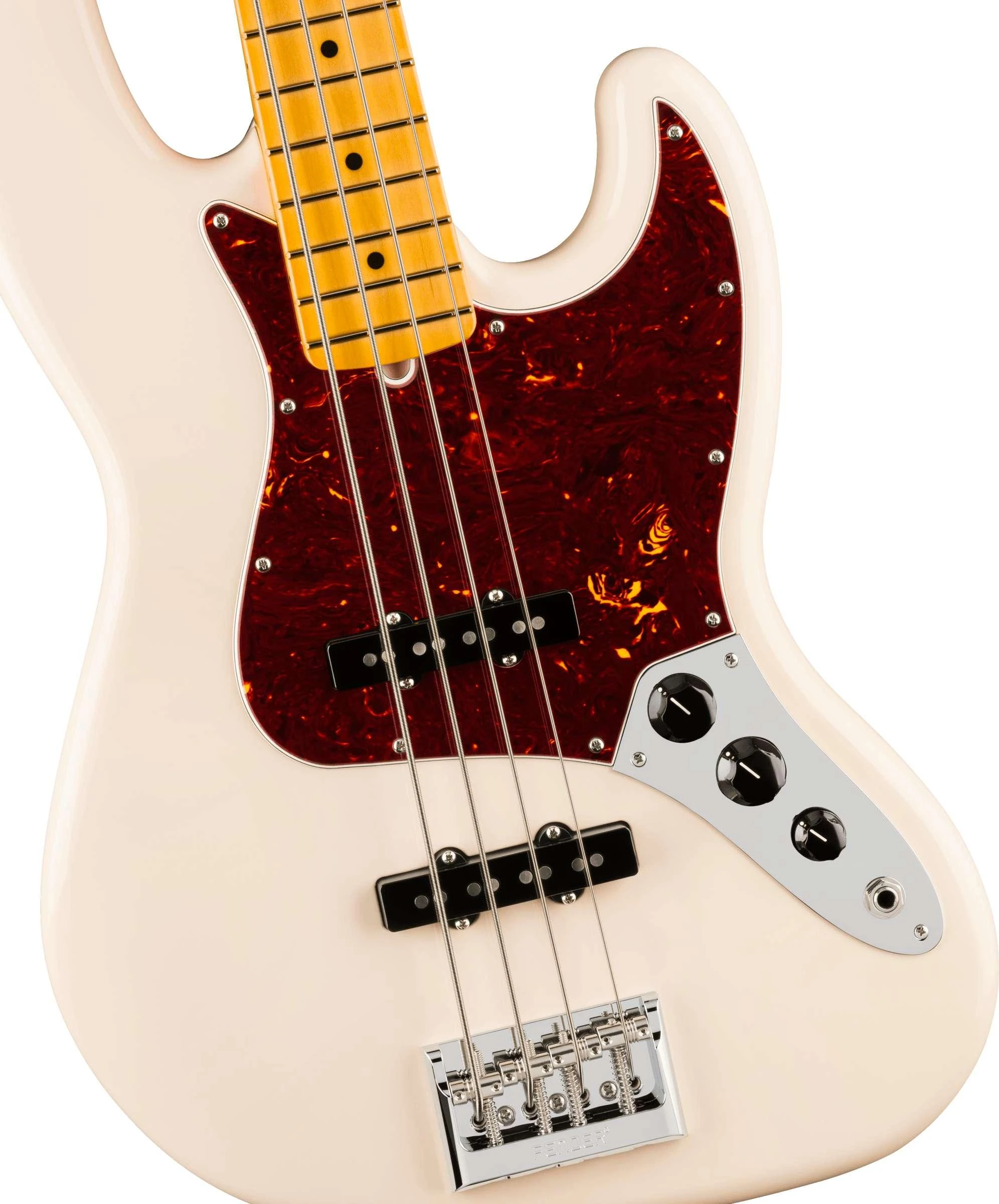 Fender American Professional Jazz Bass Guitar in Olympic White, Maple Fingerboard - 0192932705 (4).jpg