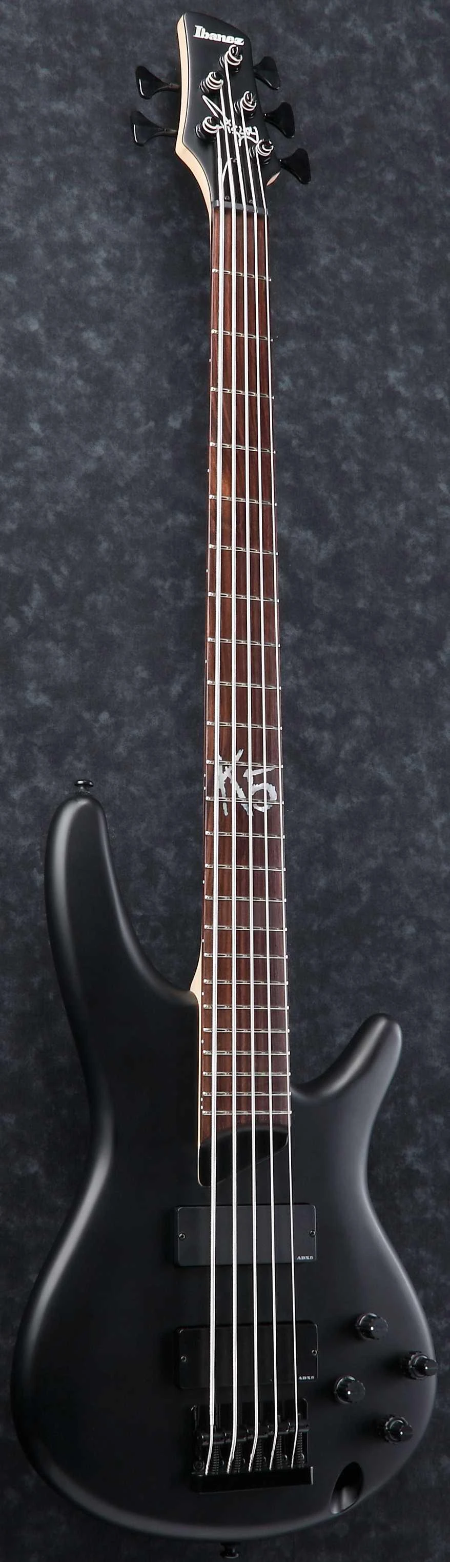 Ibanez K5-BKF in Fieldy Signature 5-String Bass Guitar in Black Flat - K5-BKF (5).jpg