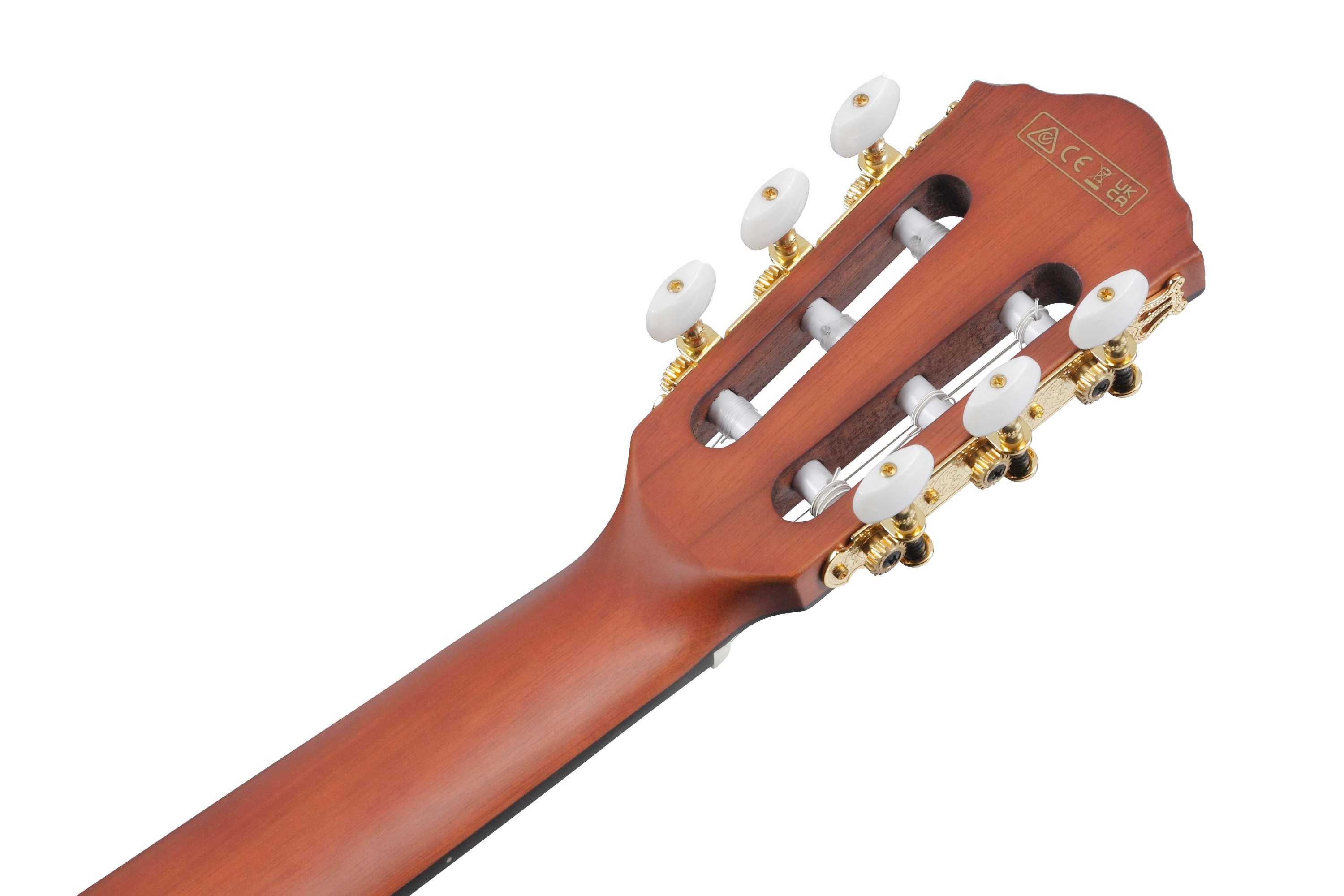 Ibanez FRH10NL-BSF Left Handed Slimline Nylon String Electro Acoustic Guitar in Brown Stained Flat - FRH10NL-BSF (11).jpg