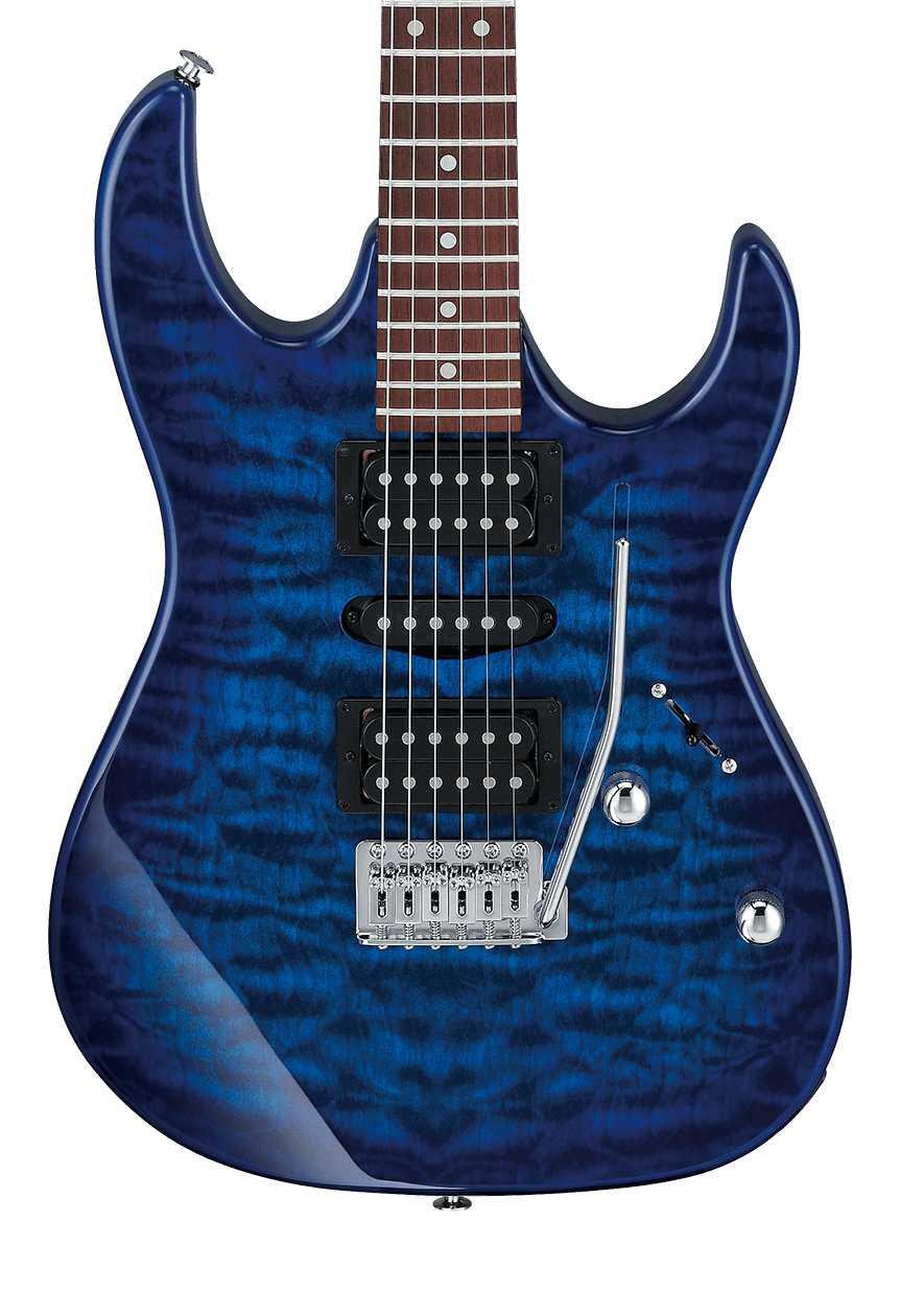Ibanez GRX70QA-TEB GIO Series Electric Guitar in Transparent Blue Burst - GRX70QA-TEB-1.jpg