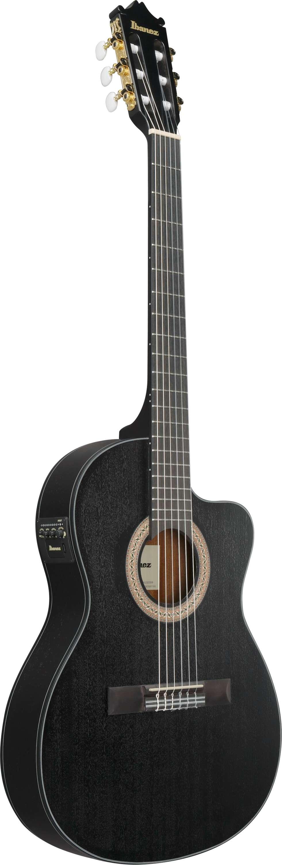 Ibanez GA5MHTCE-WK GA Series Classical Electro Acoustic Guitar in Weatherd Black Open Pore - GA5MHTCE-WK (11).jpg