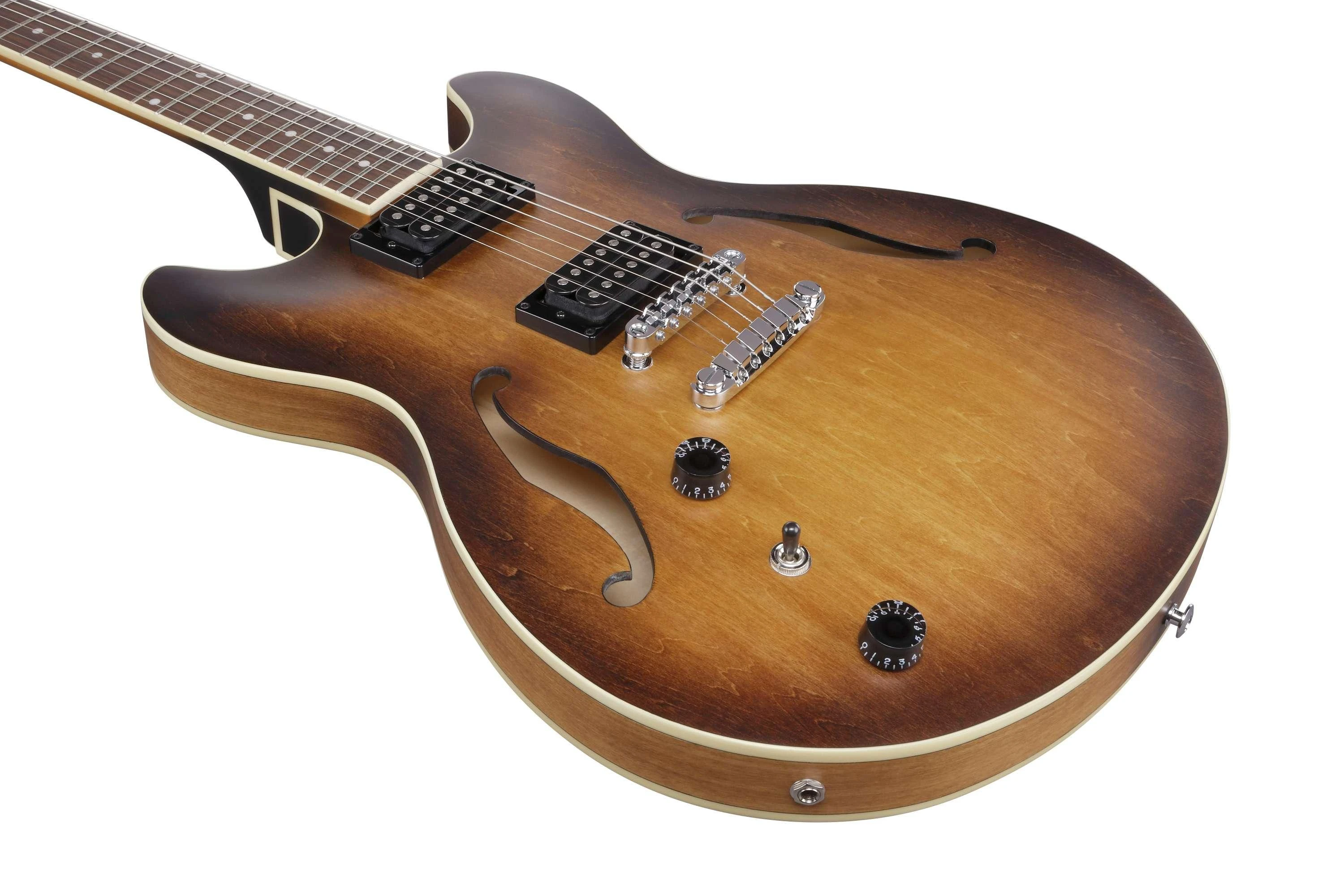 Ibanez AS53L AS Artcore Left Handed Semi-Hollow Electric Guitar in Tobacco Flat - AS53L-TF (12).jpg