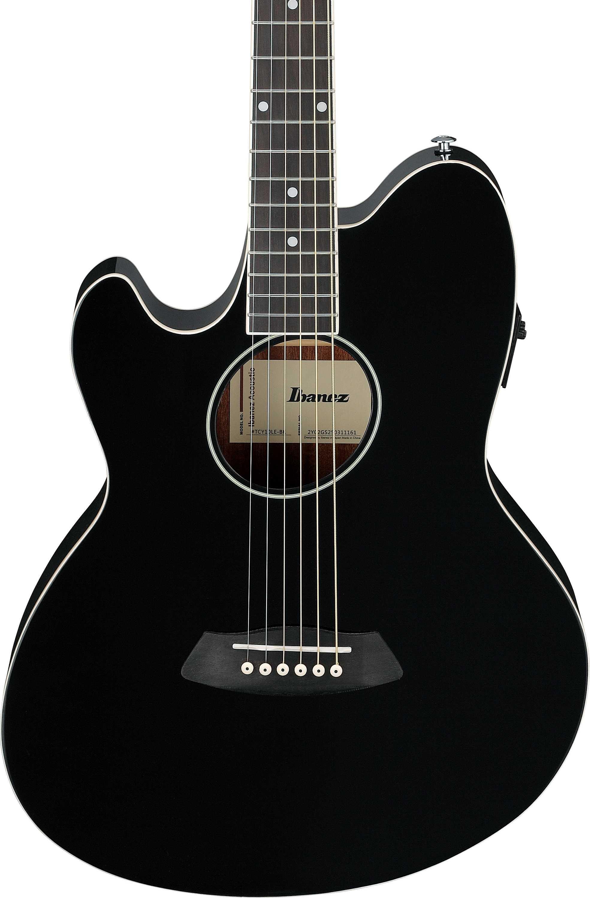 Ibanez TCY10LE Talman Series Left Handed Electro Acoustic Guitar in Black - TCY10LE-BK-1.jpg