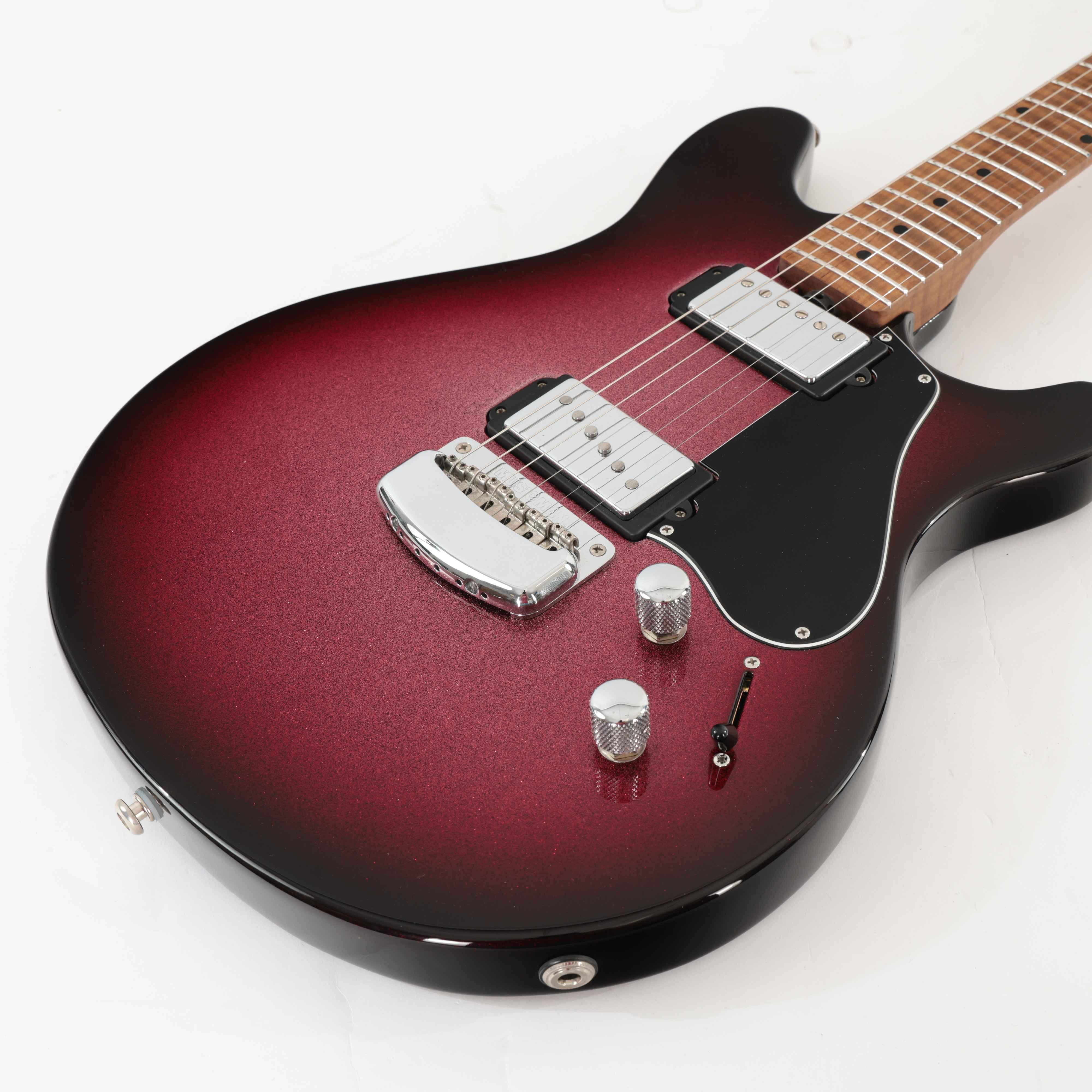 Second Hand Ernie Ball Music Man Valentine Maroon Burst Sparkle #109 - SH-131-0109 (6).jpg