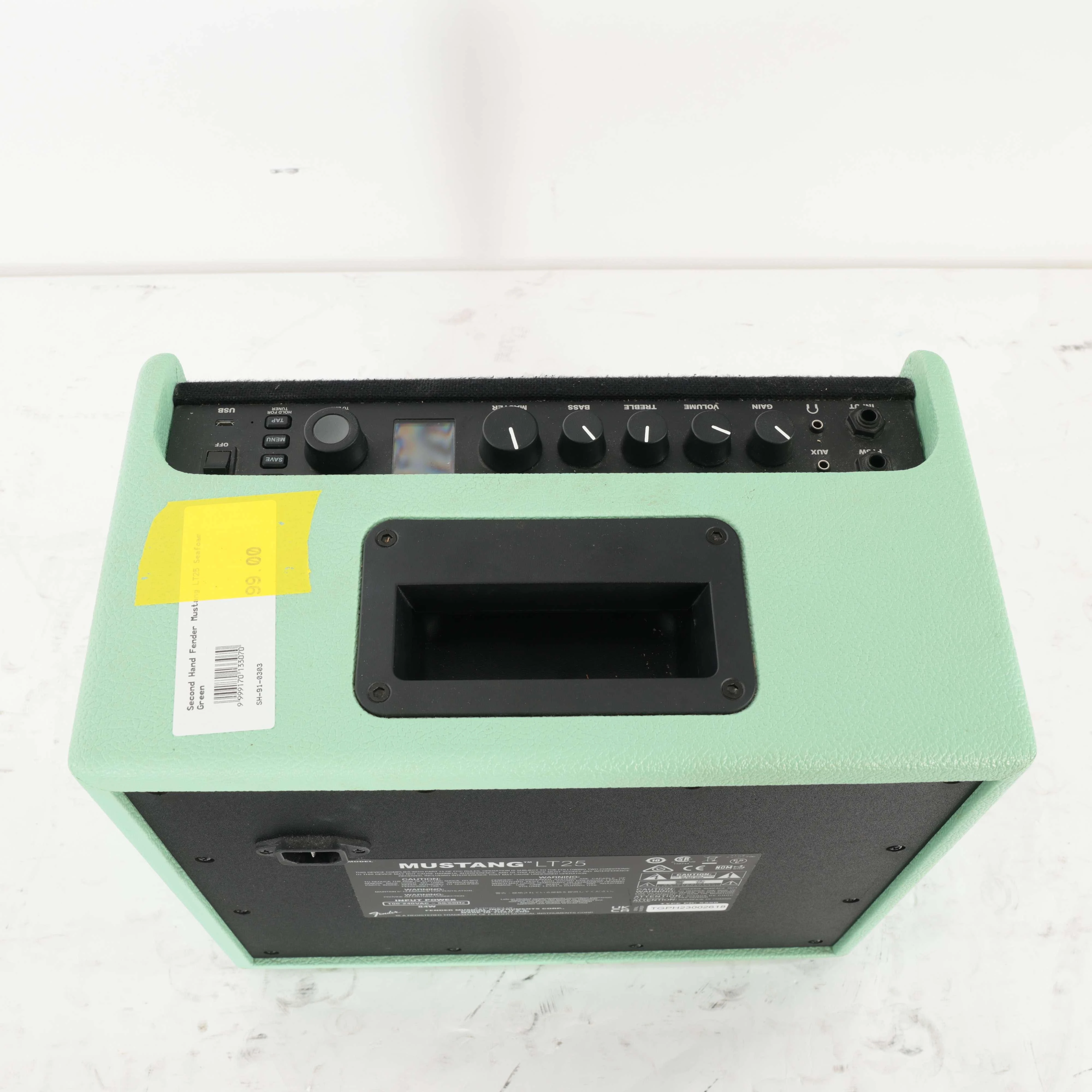 Second Hand Fender Mustang LT25 Seafoam Green #303 - SH-91-0303 (6).jpg
