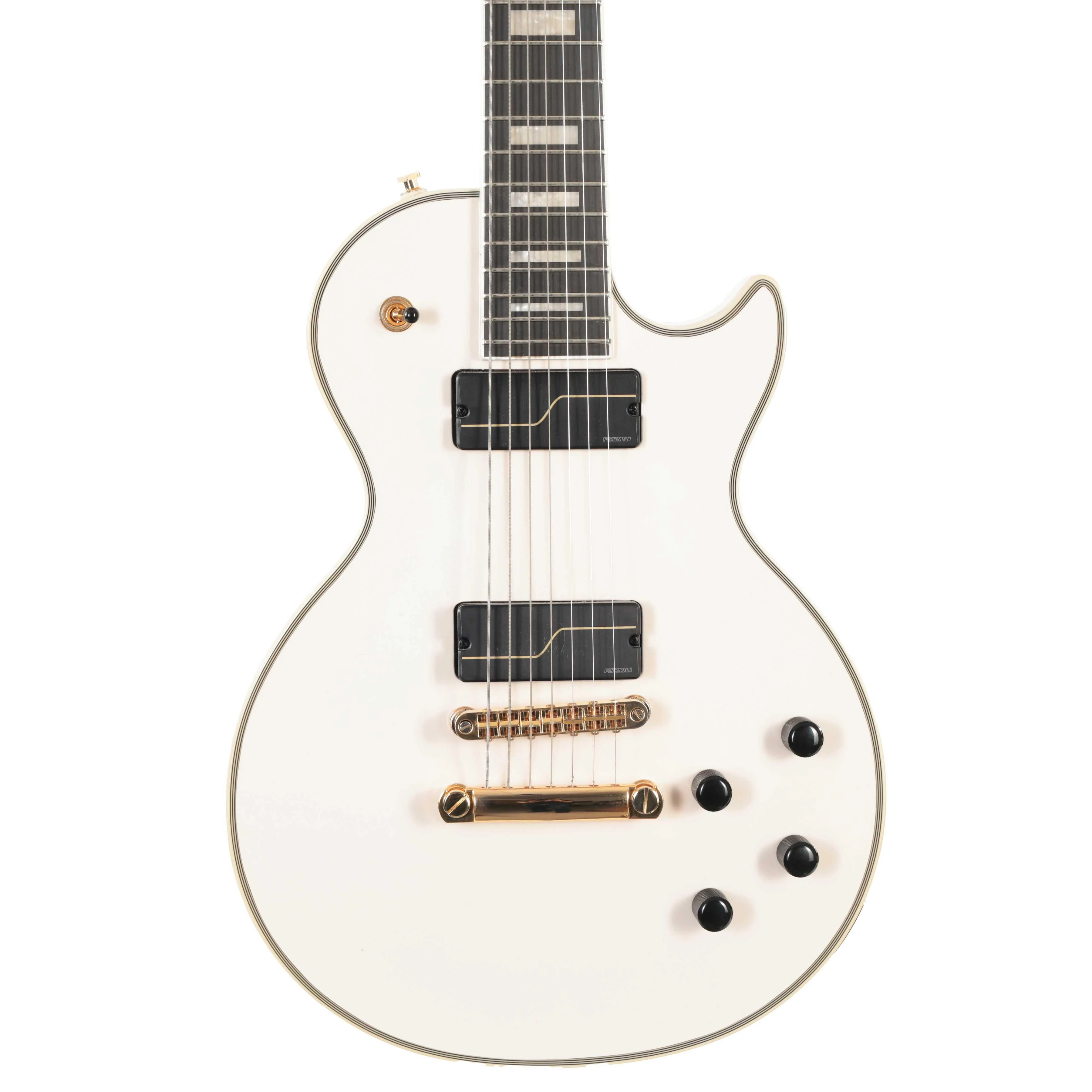 Second Hand Epiphone MHK Origins Les Paul Custom 7 String Electric Guitar In Bone White #969 - SH-197-0969 (2).jpg