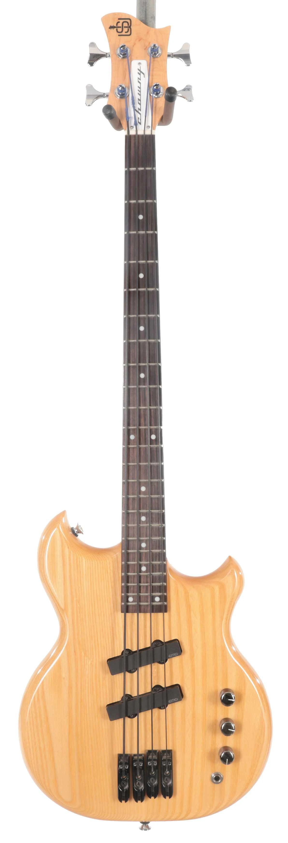 Second Hand Chowney SWB-1 Short Scale Bass Guitar In Natural Gloss With EMG Pickups #964 - SH-197-0964 (3).jpg