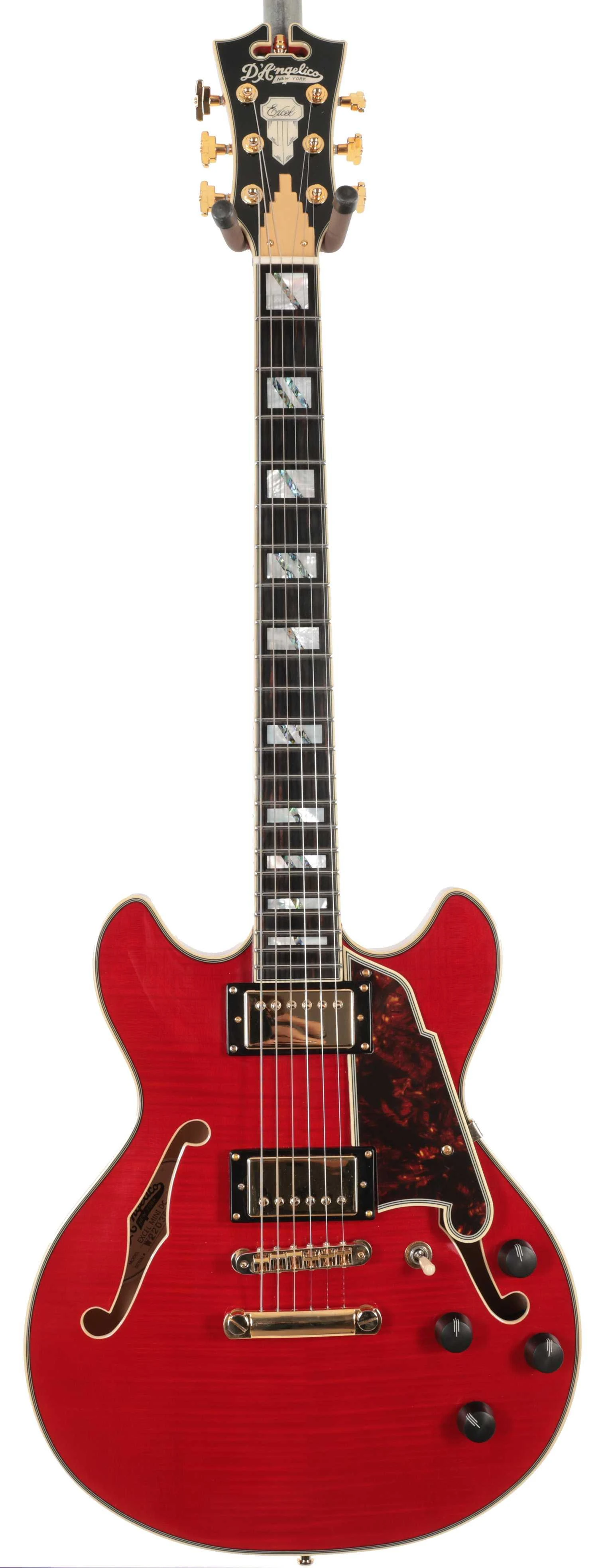 Second Hand D'Angelico Excel Mini DC Semi-Hollow Electric Guitar In Trans Cherry #081 - SH-168-0081 (3).jpg