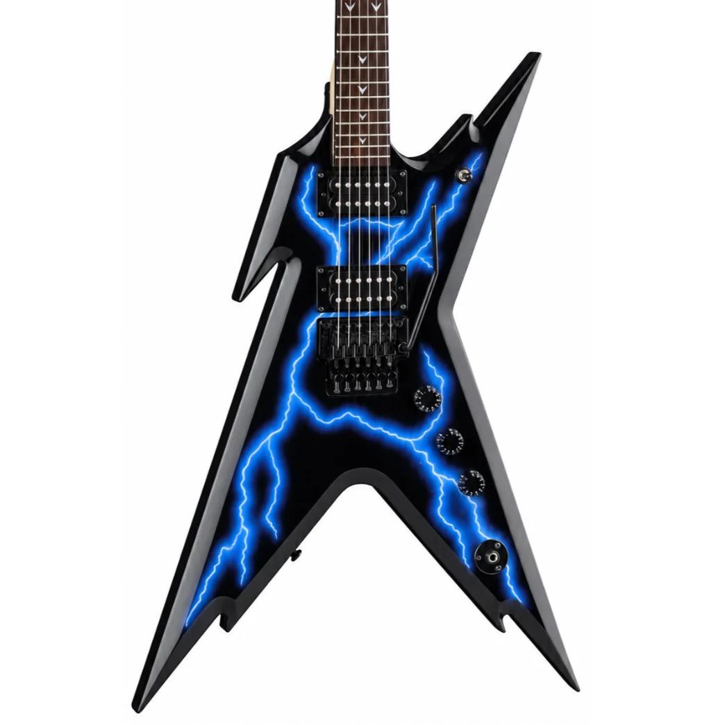 Dean Razorback X Series Floyd Rose Electric Guitar in Blue Lightning - RZXFLTNG-1.jpg