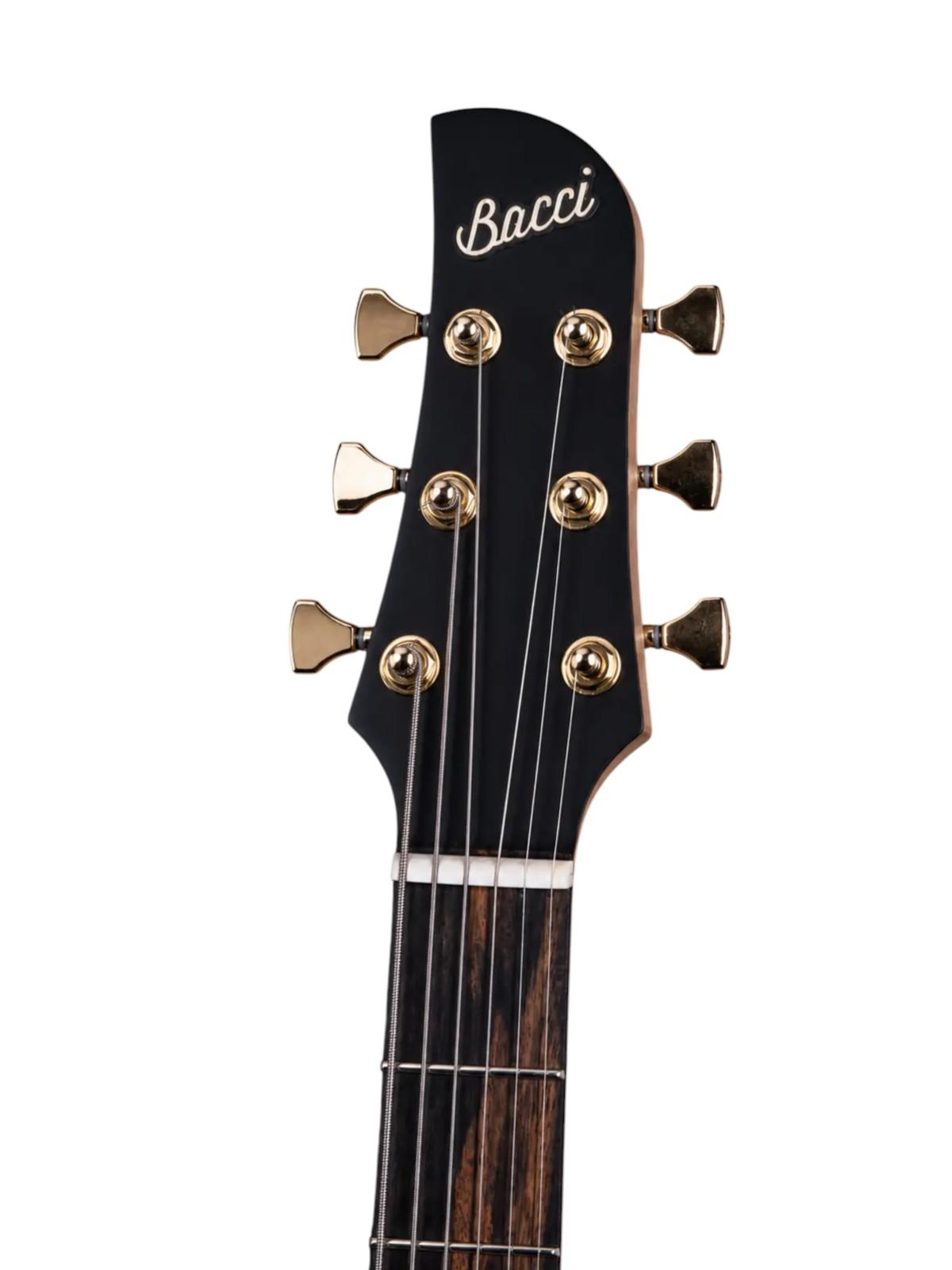 Bacci Guitars Leonardo Officina Baritone Guitar in Velvet Nero - Leonardo_Officina_Nero_HEADSTOCK.jpg