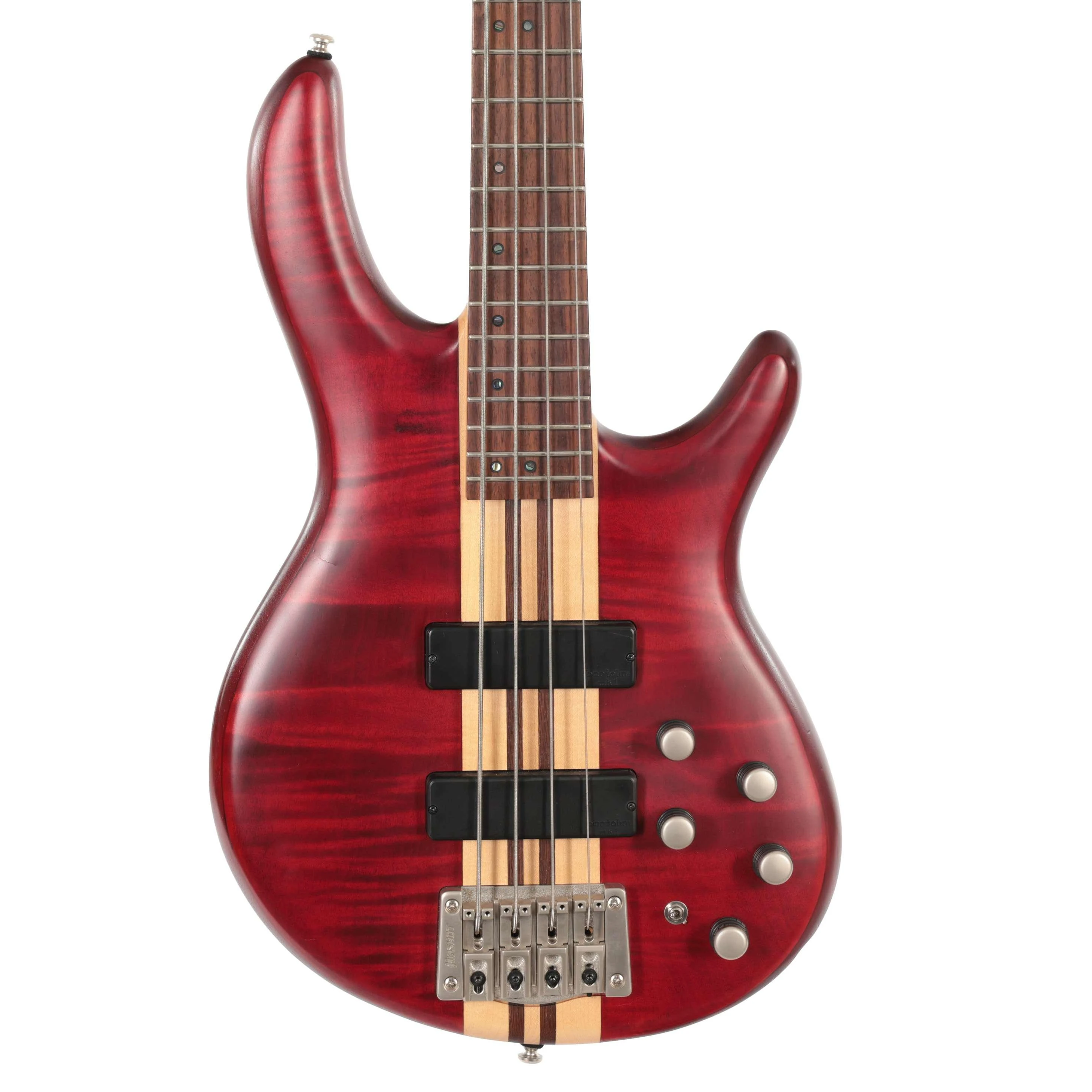 Second Hand Cort Artisan A4 Plus FMMH Bass Guitar In Open Pore Black Cherry #233 - SH-221-0233 (2).jpg