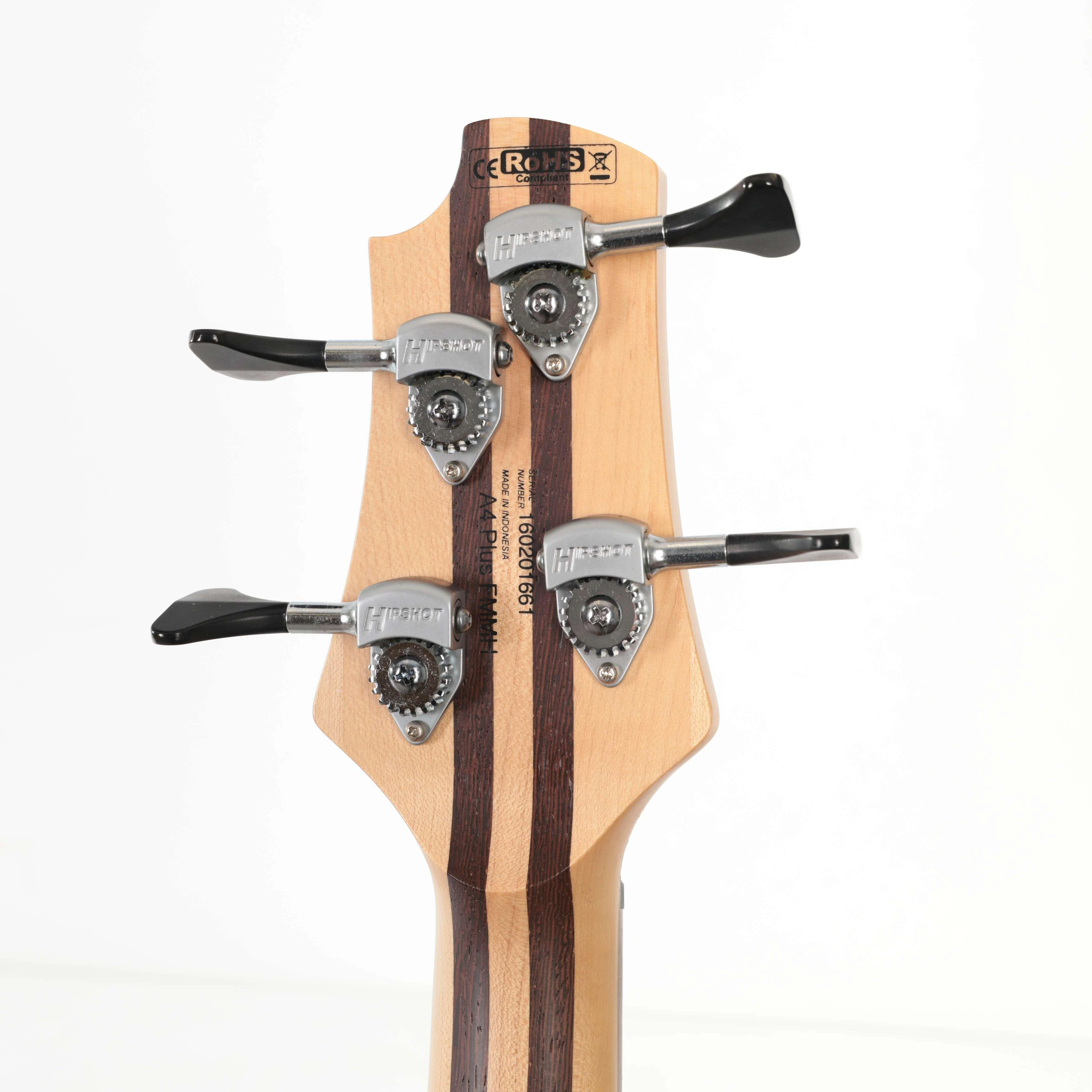 Second Hand Cort Artisan A4 Plus FMMH Bass Guitar In Open Pore Black Cherry #233 - SH-221-0233 (5).jpg