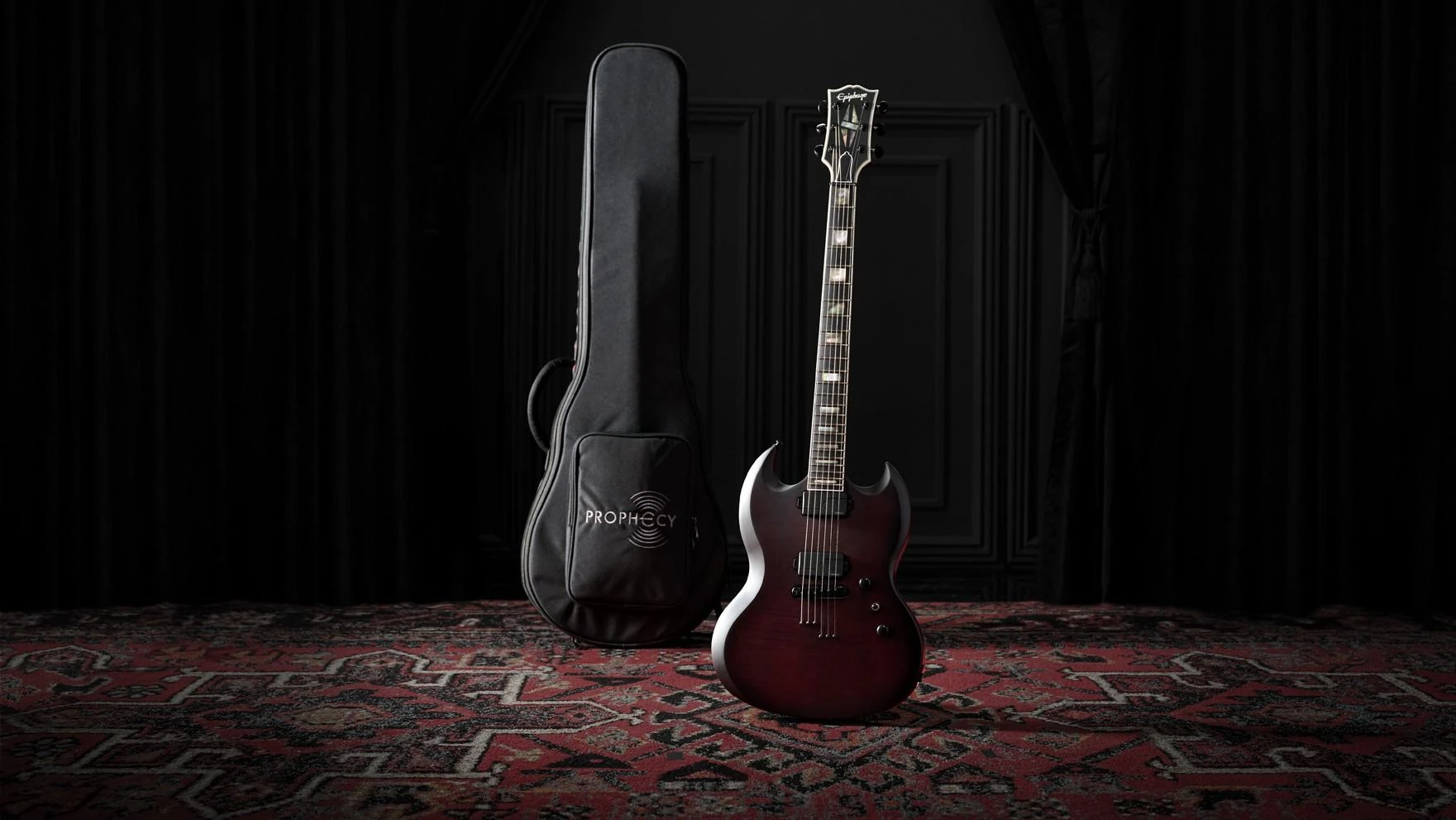 Epiphone Prophecy SG Electric Guitar in Crimson Fog - EYSFCFSBH_MRK_11427_16x9.jpg