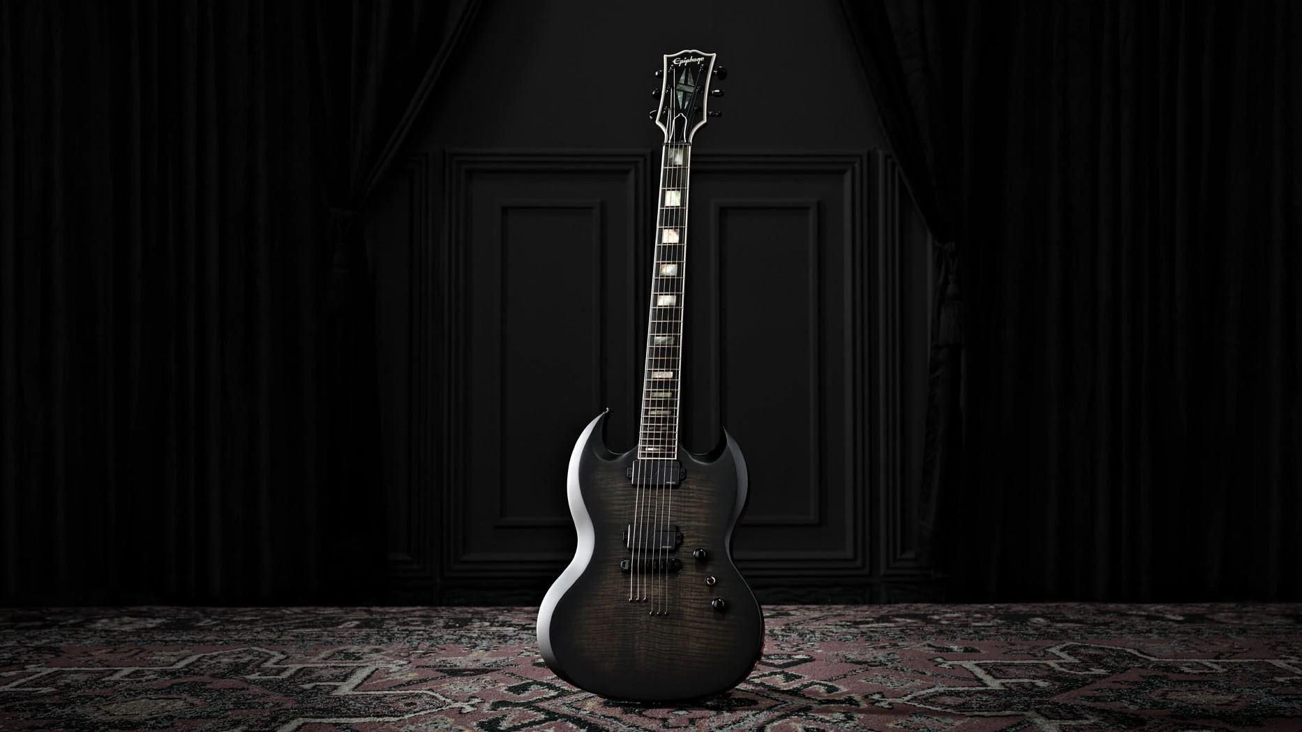 Epiphone Prophecy SG Electric Guitar in Obsidian Storm - EYSFOSSBH_MRK_10225.jpg