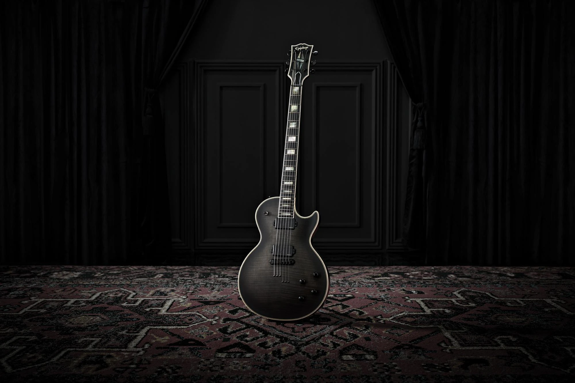 Epiphone Prophecy Les Paul Electric Guitar in Obsidian Storm - EYLFOSSBH_MRK_10149.jpg