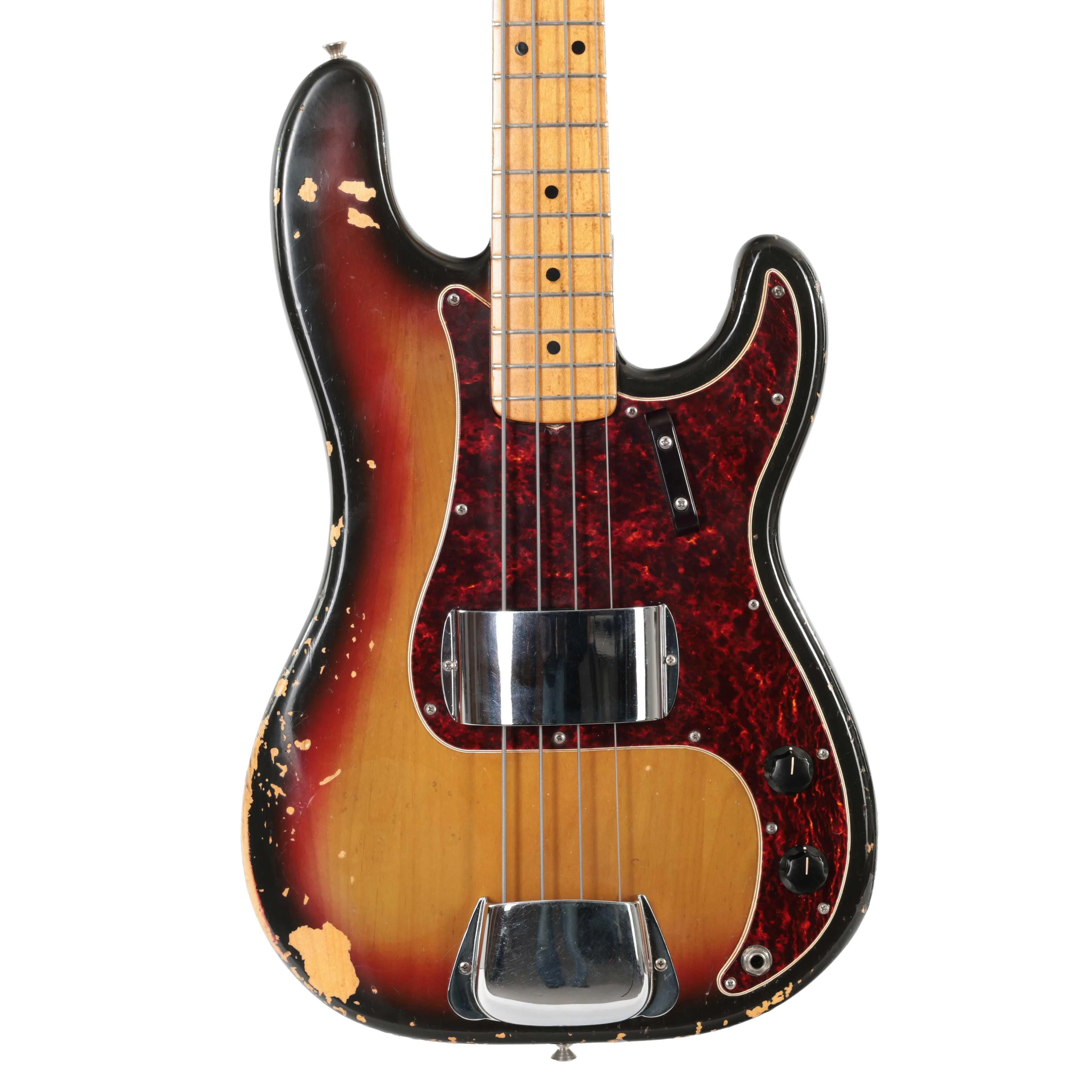 Second Hand Fender 1972 P Bass 3 Tone Sunburst & Maple Neck #872 - SOR01872 (2).jpg