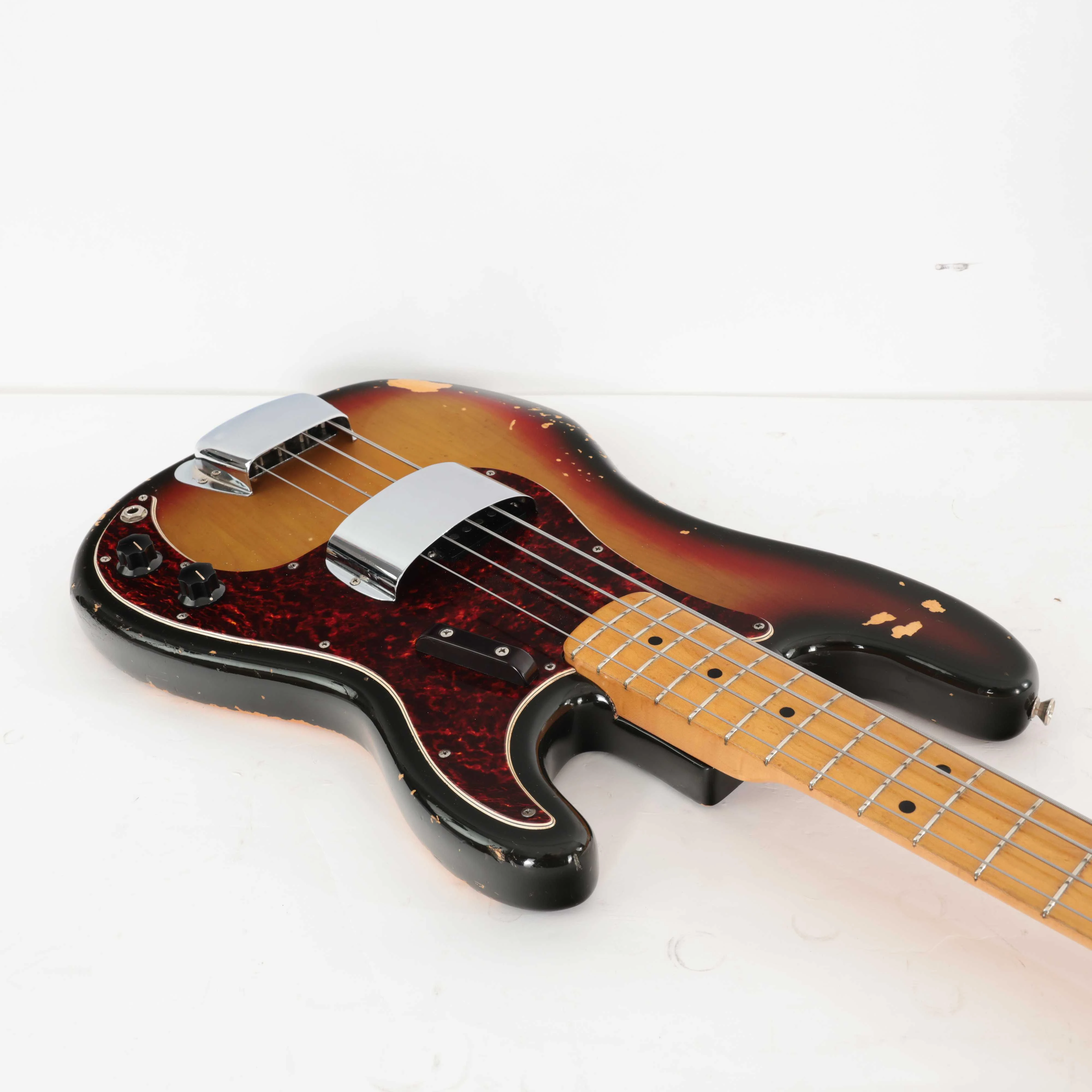 Second Hand Fender 1972 P Bass 3 Tone Sunburst & Maple Neck #872 - SOR01872 (9).jpg